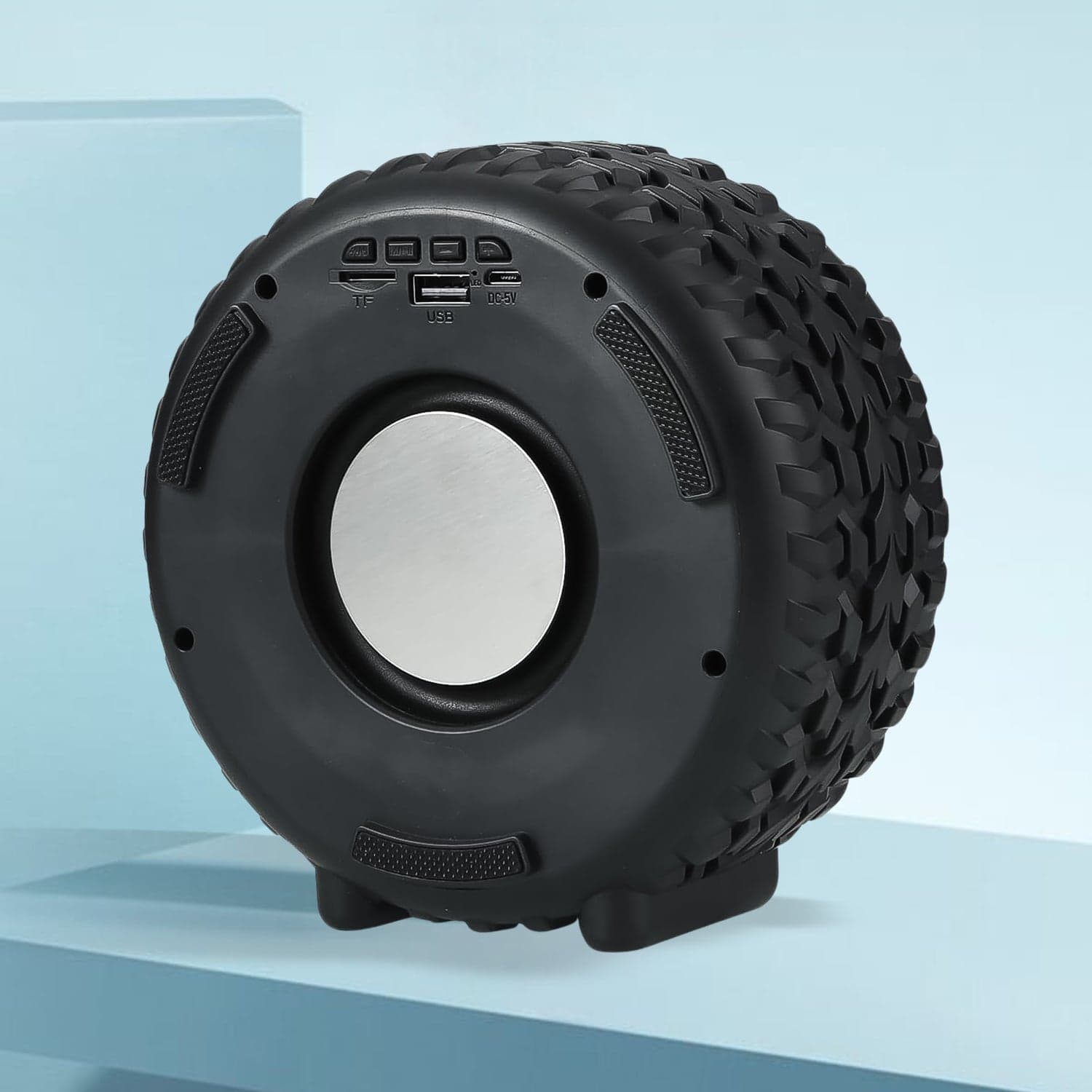 Portable Tyre / Wheel Shape Wireless Bluetooth Speaker (1 Pc) thumbnail 4
