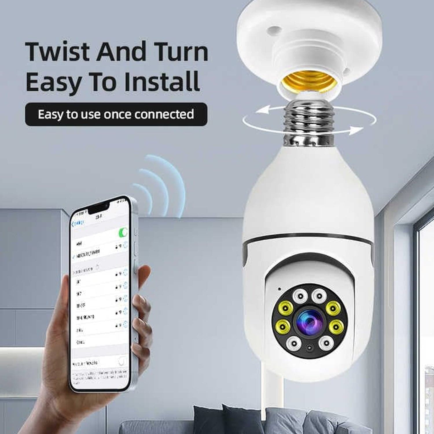V380 Pro Fisheye 360 Degree Panoramic Wireless WiFi IP CCTV Security Camera (Pack of 1) thumbnail 5