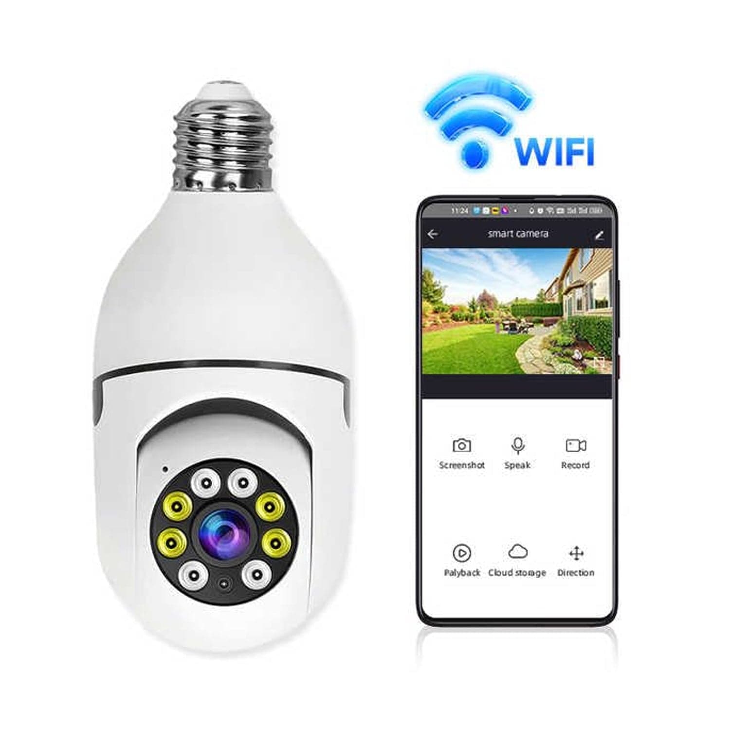 V380 Pro Fisheye 360 Degree Panoramic Wireless WiFi IP CCTV Security Camera (Pack of 1) thumbnail 6