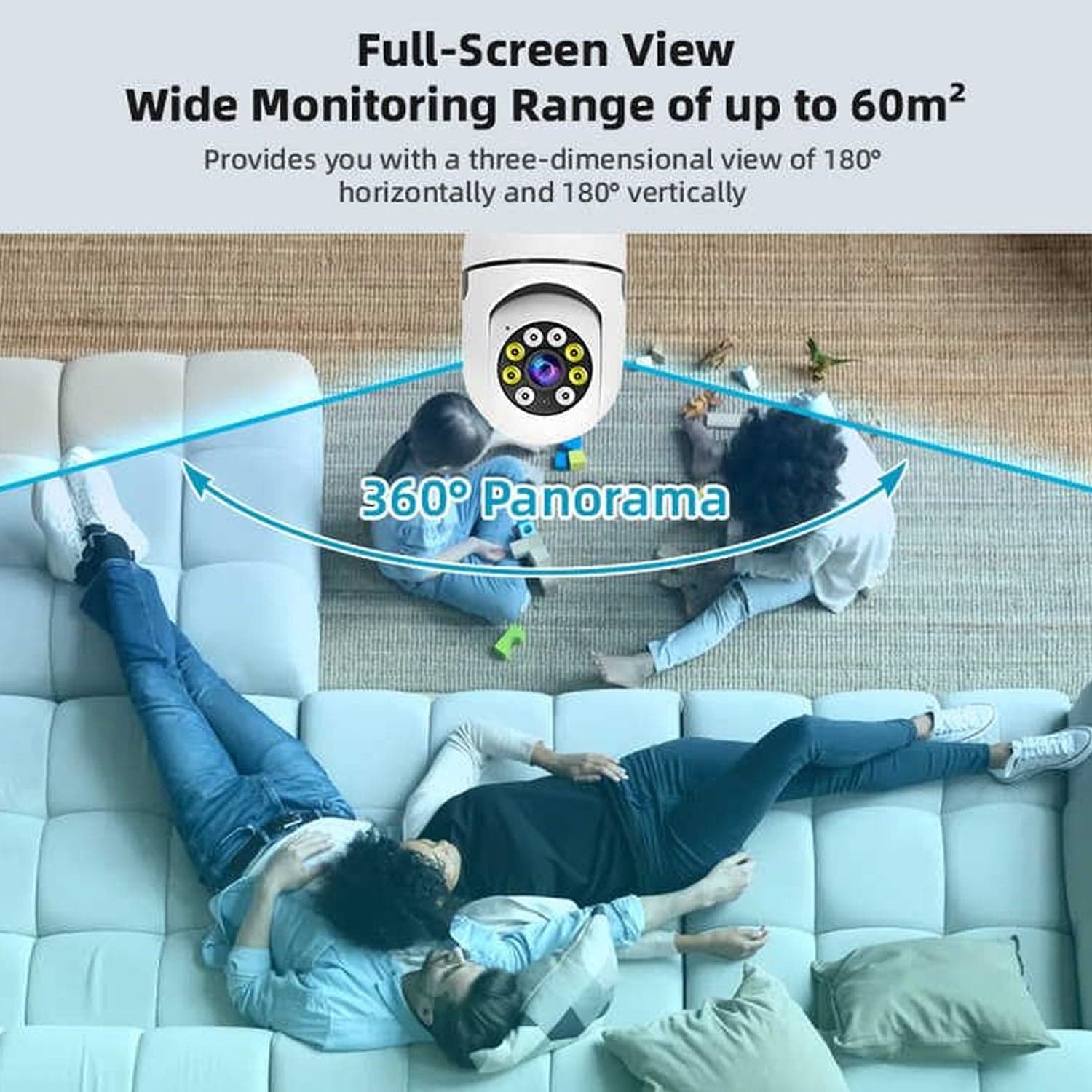V380 Pro Fisheye 360 Degree Panoramic Wireless WiFi IP CCTV Security Camera (Pack of 1) thumbnail 7