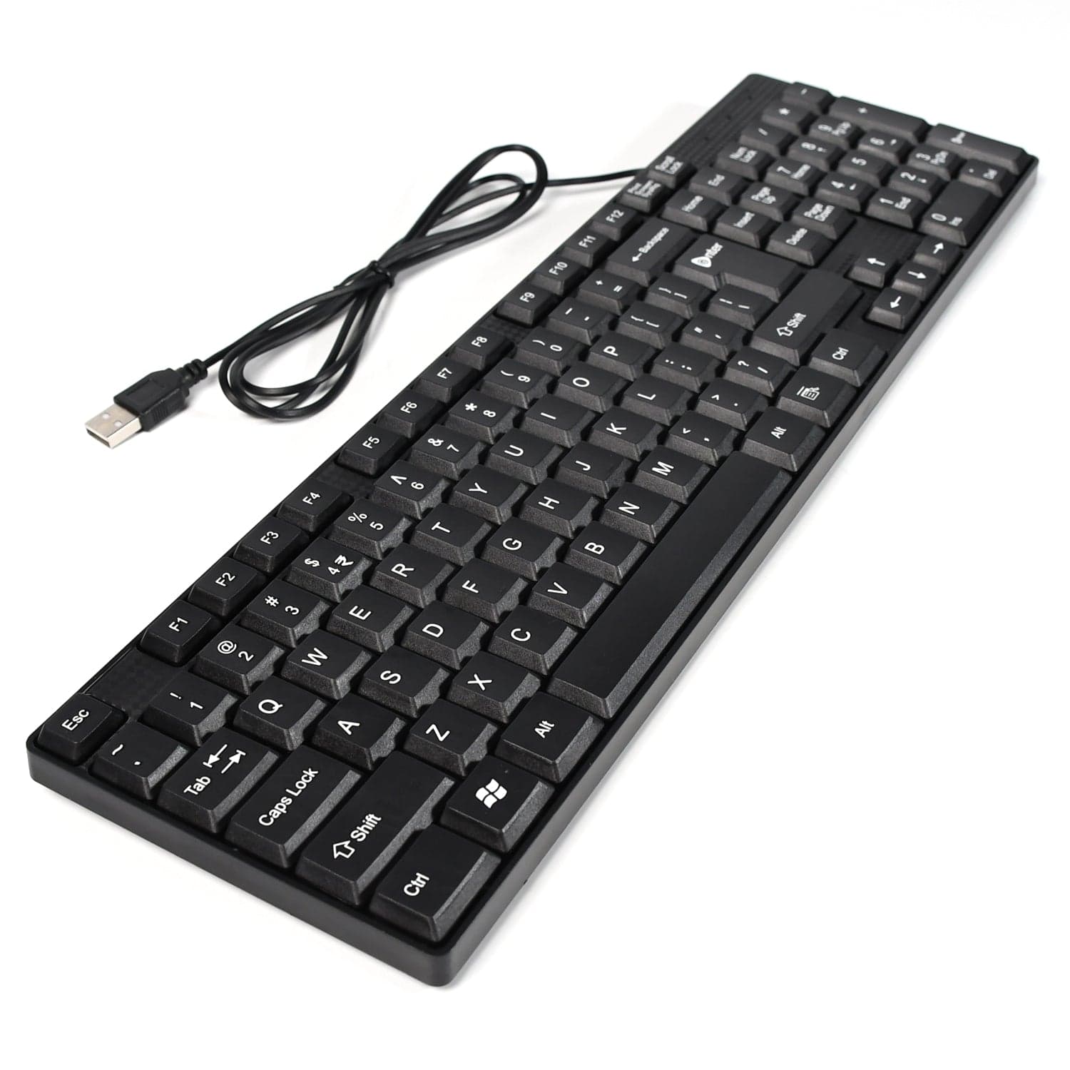 Wired USB 102 Keys, Ergonomic Portable Typewriter Keyboard for Home Office, Plug and Play thumbnail 4