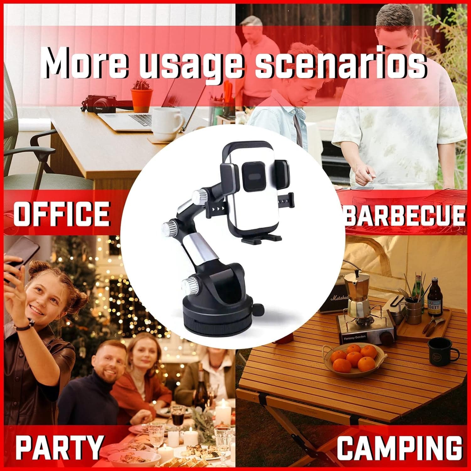 Adjustable Long-Arm Suction Cup Car Phone Holder (1 Pc) thumbnail 6