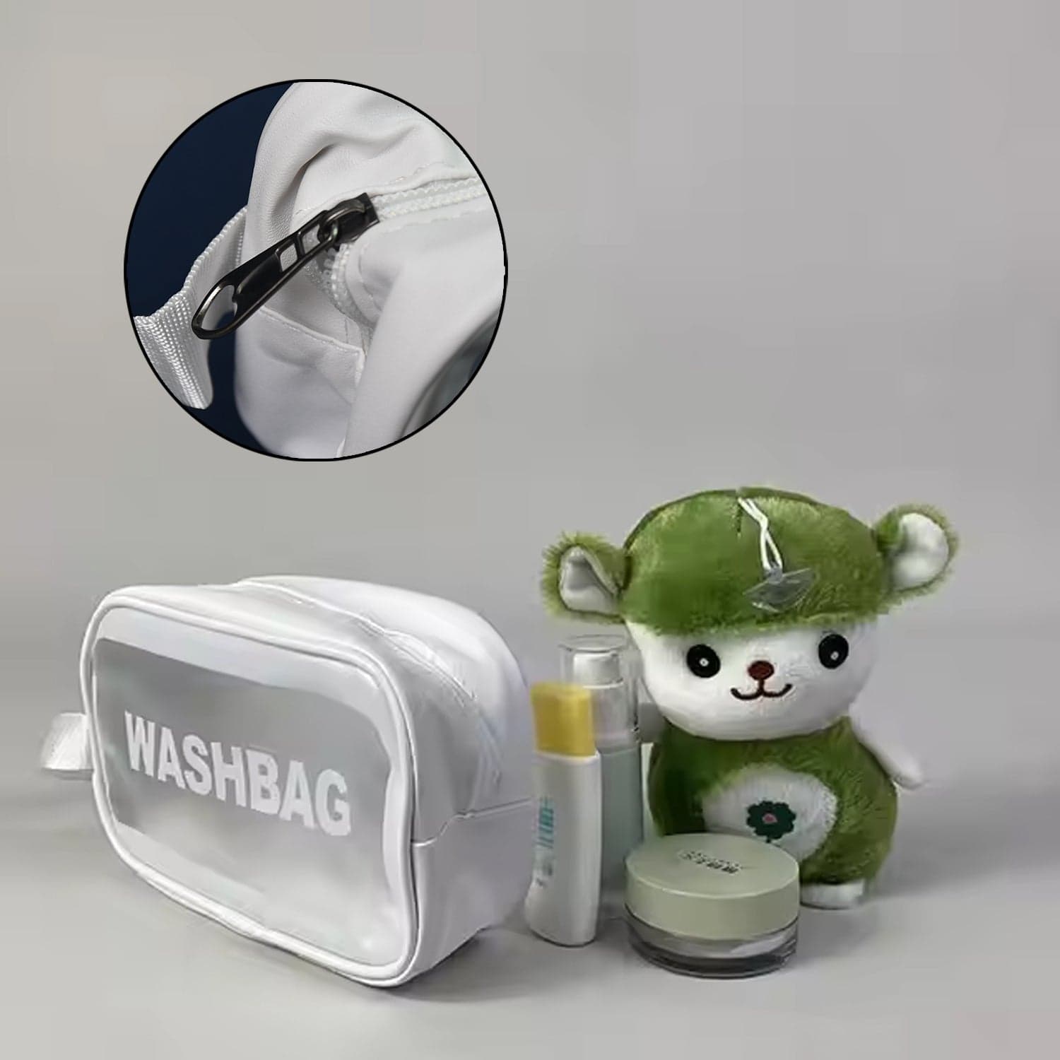 Small Zippered Cosmetic Pouch, Toiletry Bag for Cosmetics (1 Pc) thumbnail 5