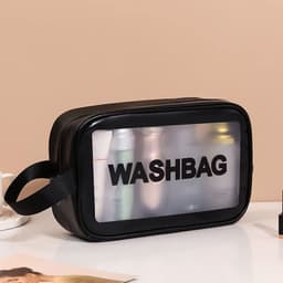 Medium Zippered Cosmetic Pouch, Toiletry Bag for Cosmetics (1 Pc)