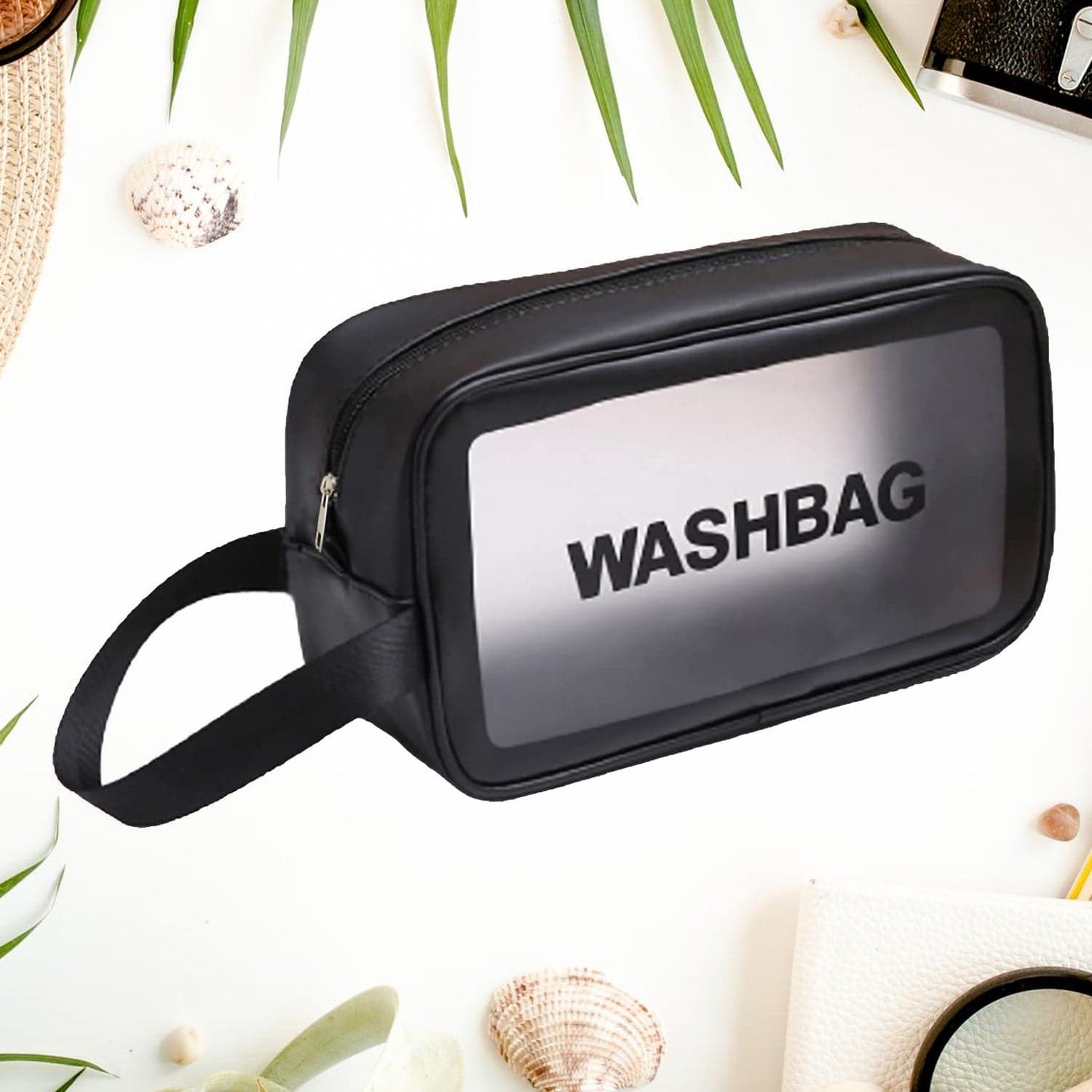 Medium Zippered Cosmetic Pouch, Toiletry Bag for Cosmetics (1 Pc) thumbnail 6