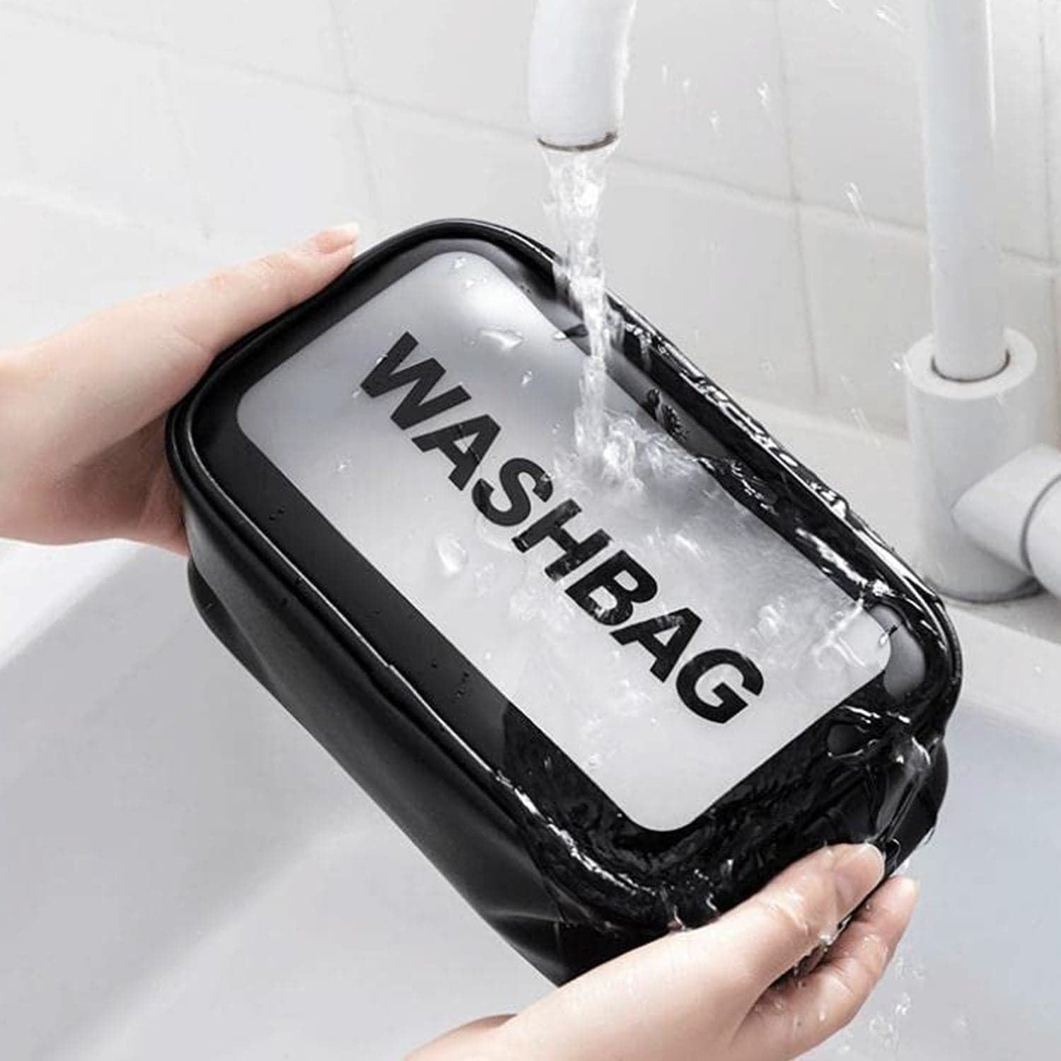 Medium Zippered Cosmetic Pouch, Toiletry Bag for Cosmetics (1 Pc) thumbnail 8