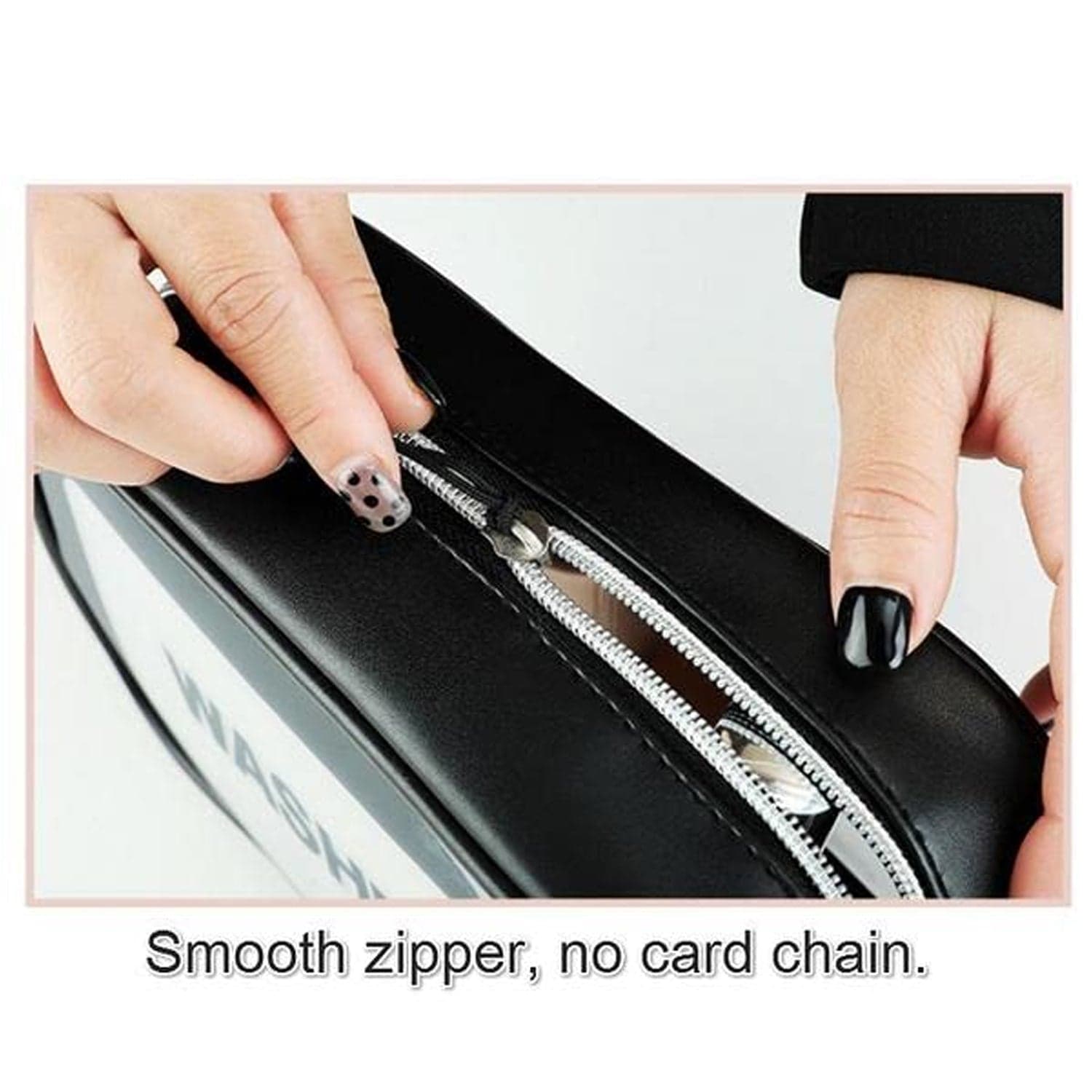 Medium Zippered Cosmetic Pouch, Toiletry Bag for Cosmetics (1 Pc) thumbnail 9