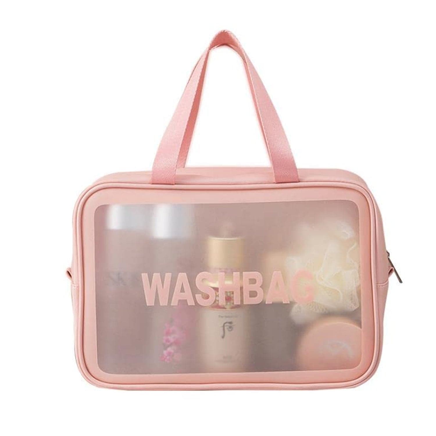 Big Zippered Cosmetic Pouch, Toiletry Bag for Cosmetics (1 Pc) thumbnail 4