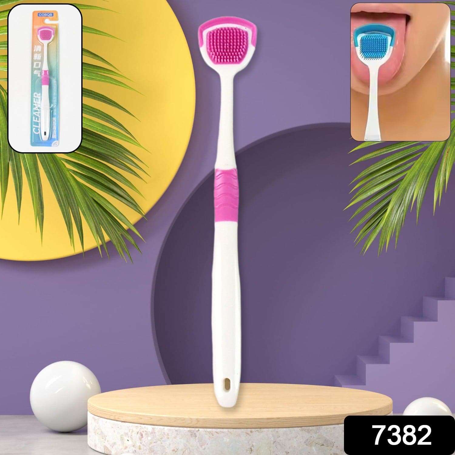 Tongue Cleaner Brush, Silicone Tongue Scraper (1 Pc) thumbnail 2