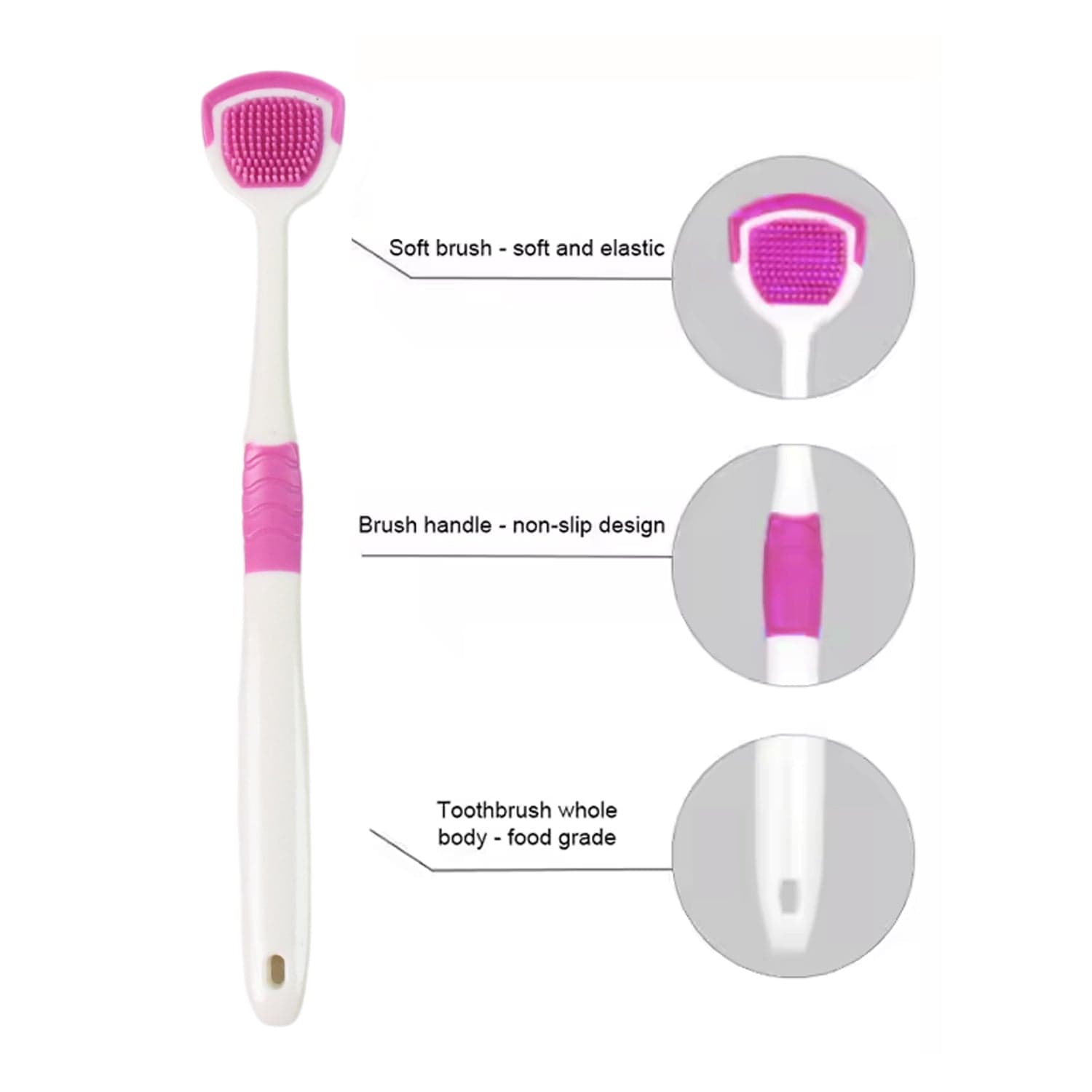 Tongue Cleaner Brush, Silicone Tongue Scraper (1 Pc) thumbnail 5
