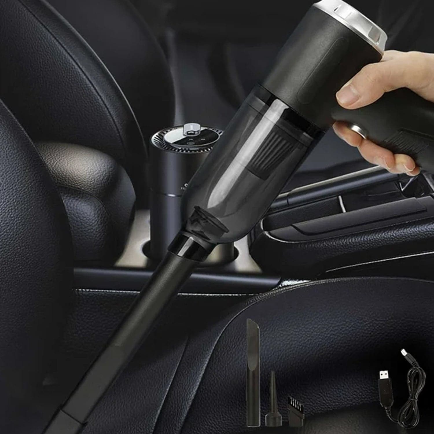 3 In 1 Mini Car Vacuum Of Wireless, Rechargeable, Blower & Dust Cleaner For Car, Home & Keyboard thumbnail 5