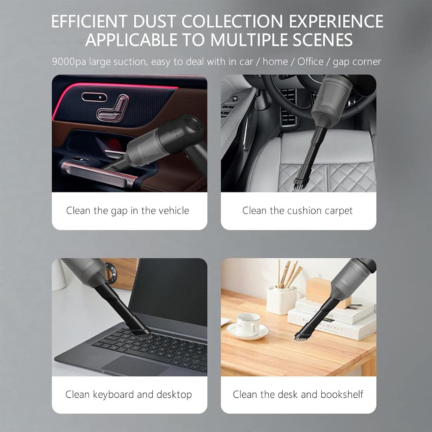 3 In 1 Mini Car Vacuum Of Wireless, Rechargeable, Blower & Dust Cleaner For Car, Home & Keyboard thumbnail 8