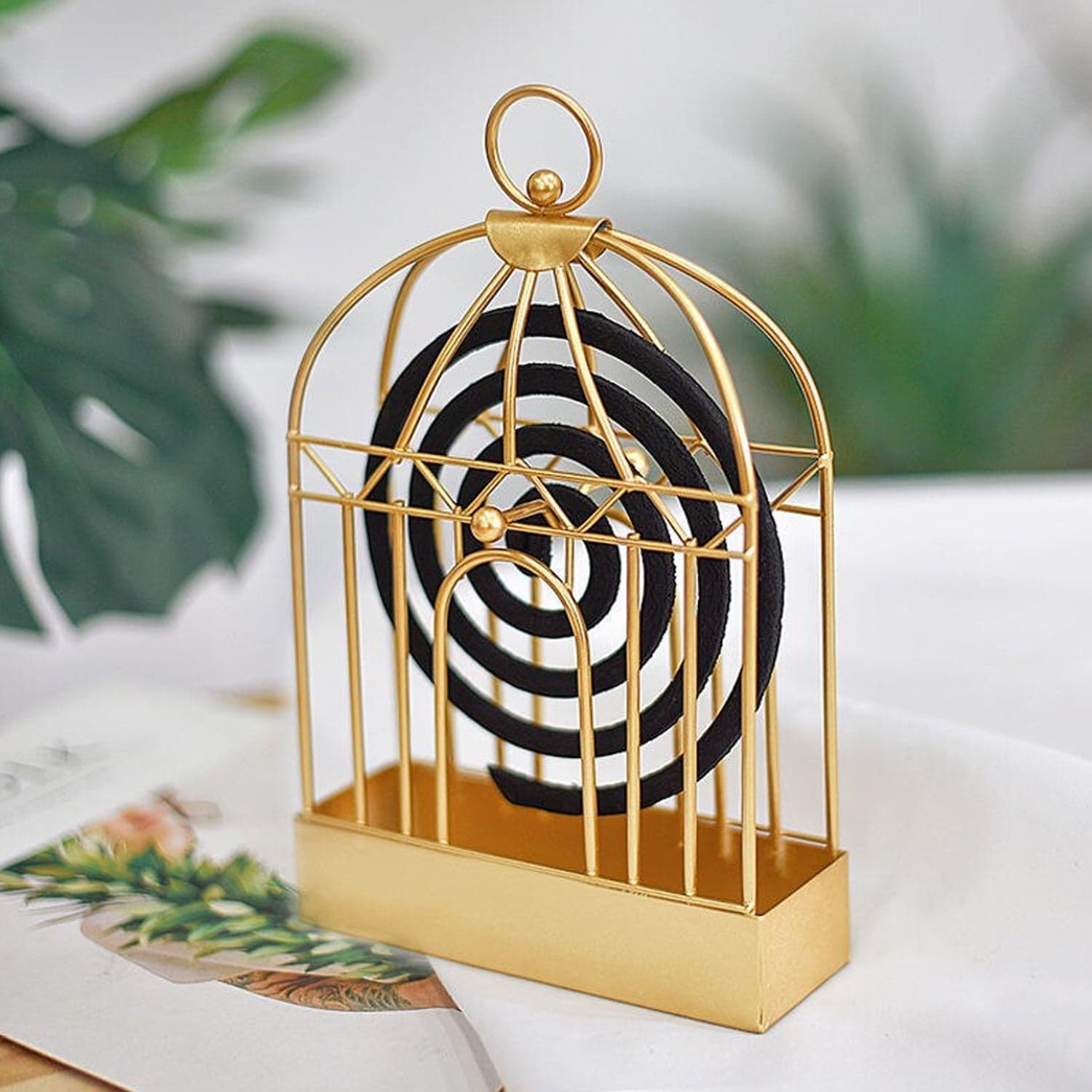 Mosquito Coil Holder, Vintage Style Durable Household Mosquito coil Stand for Office Home thumbnail 3