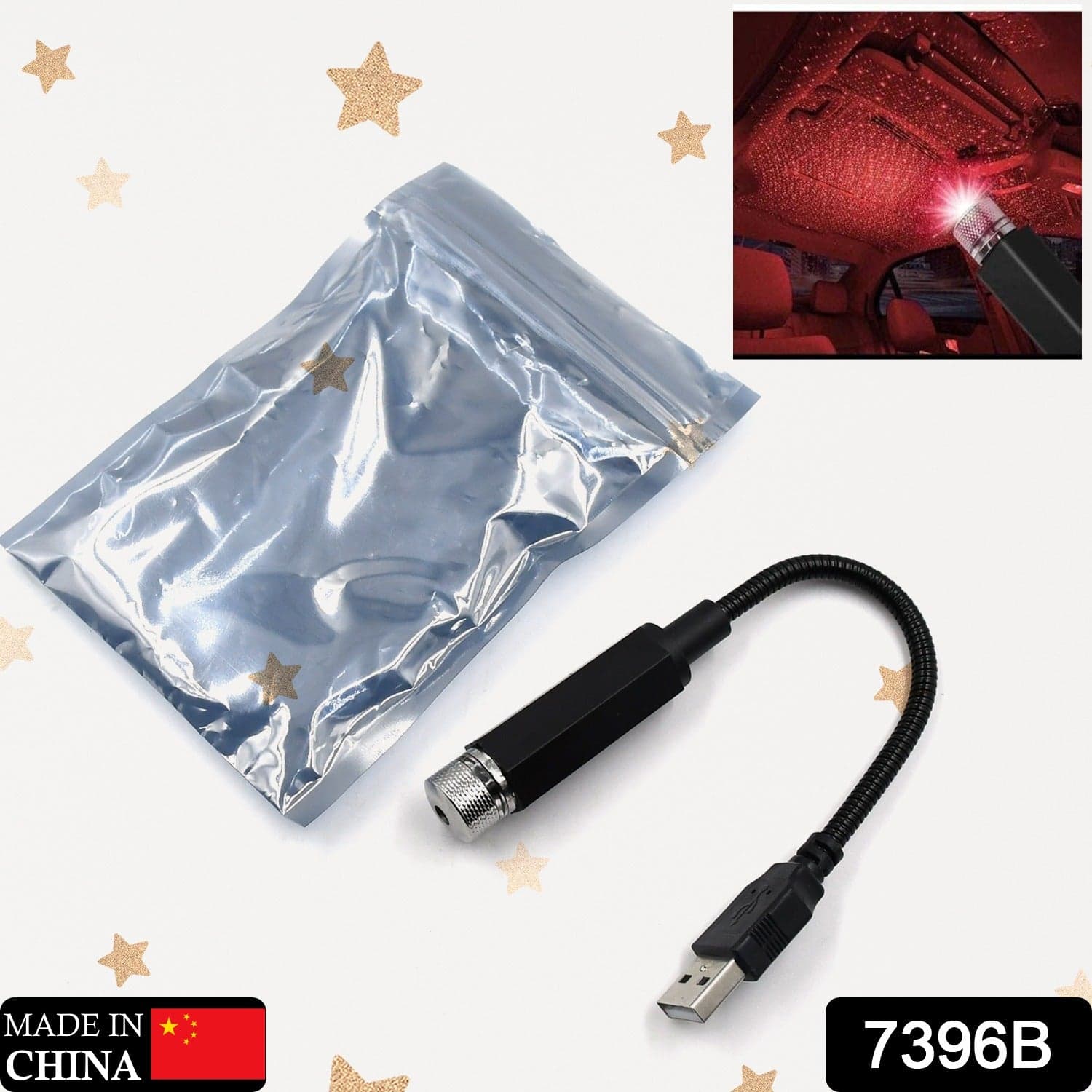 USB Star Projector of Adjustable Night Light for Home & Car thumbnail 2