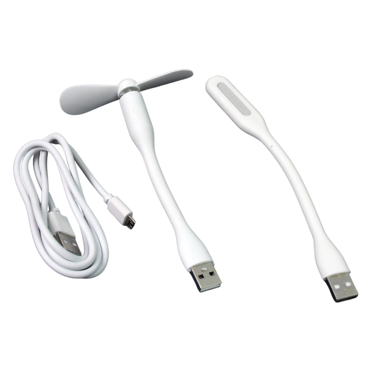 Portable Mini USB Fan, USB Light & Micro USB Cable (3 Pcs Set) thumbnail 1