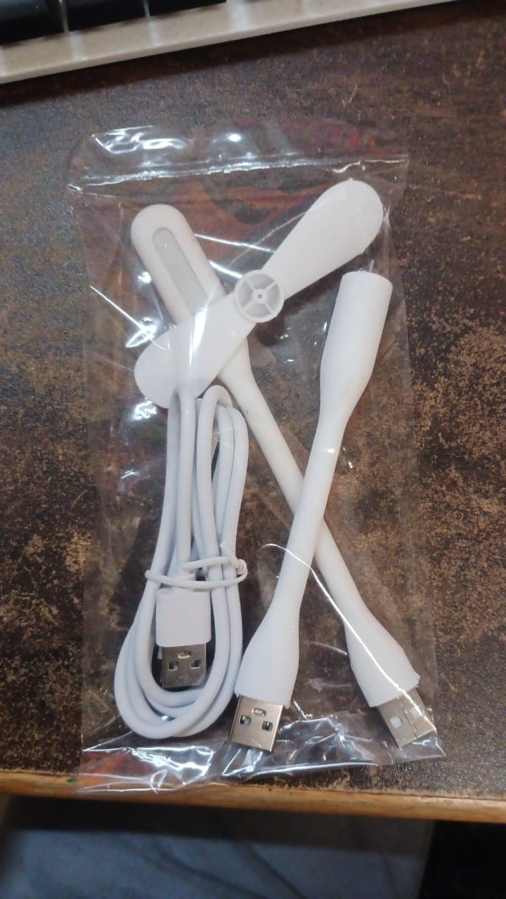 Portable Mini USB Fan, USB Light & Micro USB Cable (3 Pcs Set) thumbnail 7