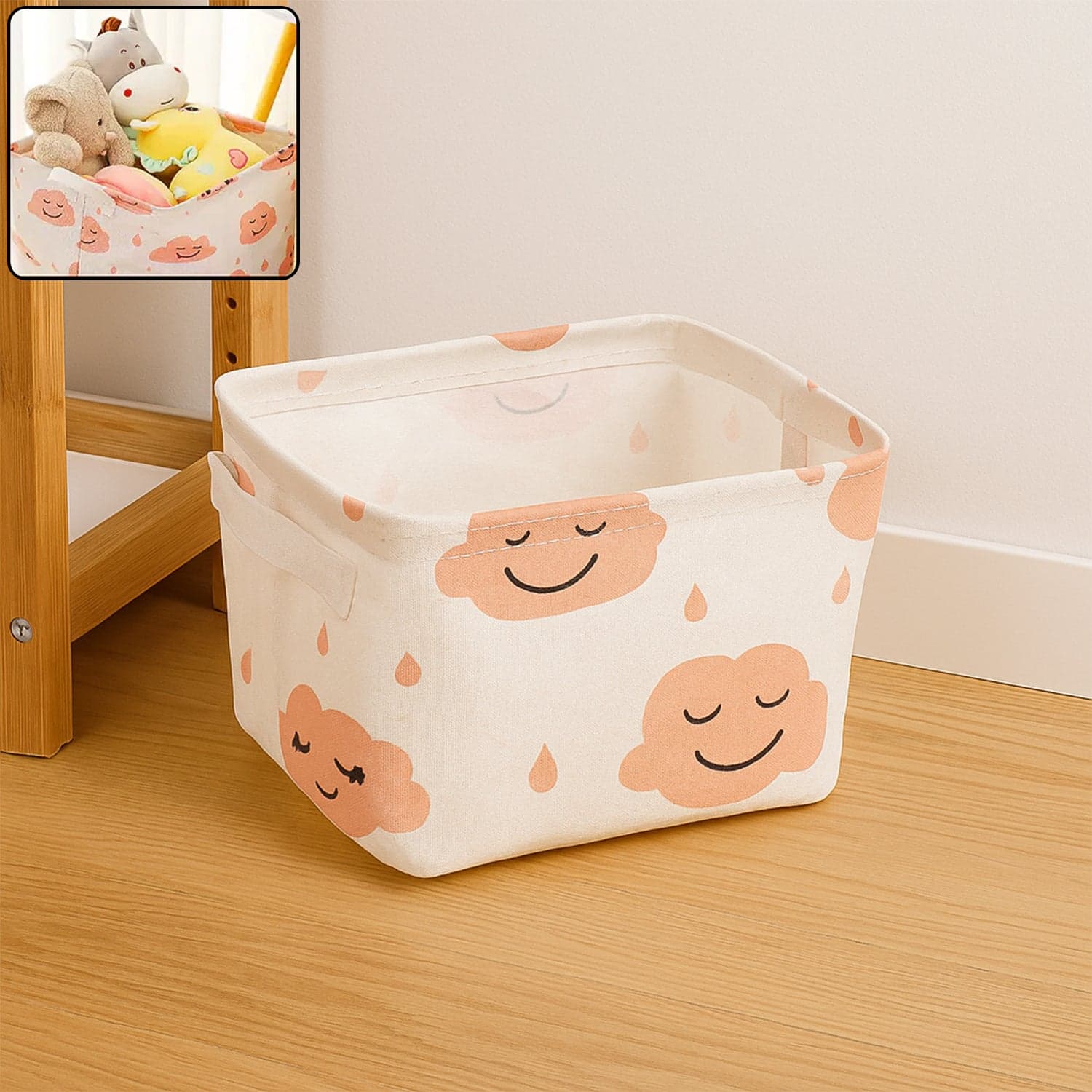 Small Foldable Storage Boxes Cubes Container Organizer Baskets Fabric Drawers Bedroom thumbnail 1