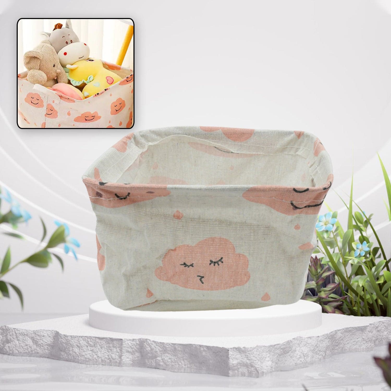 Small Foldable Storage Boxes Cubes Container Organizer Baskets Fabric Drawers Bedroom thumbnail 3