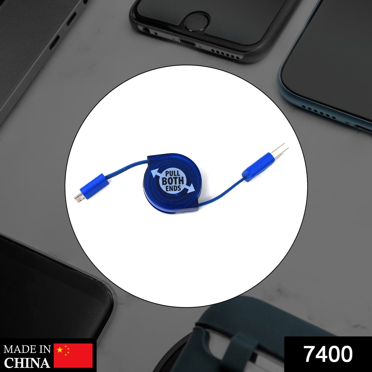 Retractable Usb Charge widely used for charging various types of smartphones and technical devices present in all kind of places etc. thumbnail 2