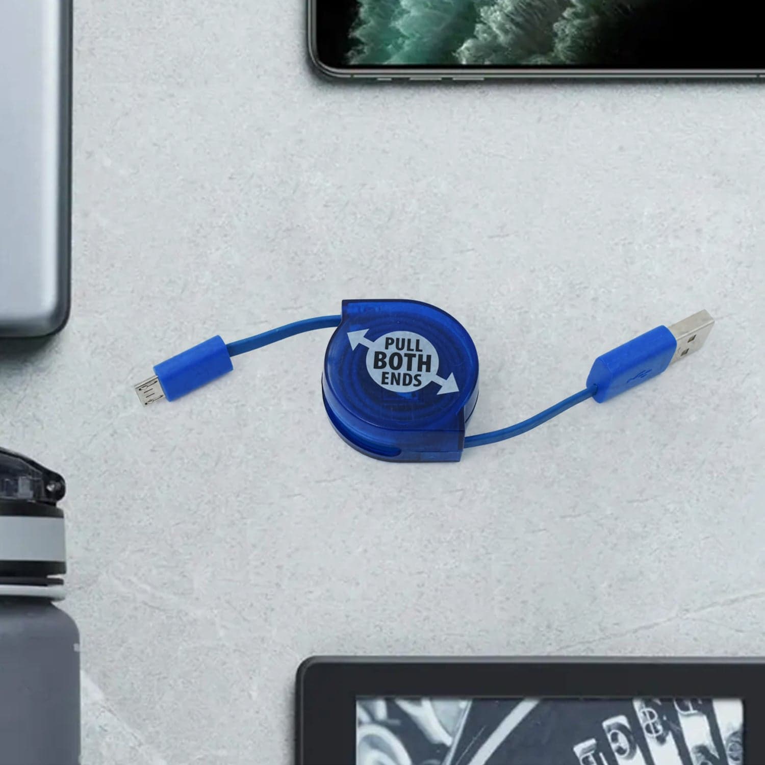Retractable Usb Charge widely used for charging various types of smartphones and technical devices present in all kind of places etc. thumbnail 3