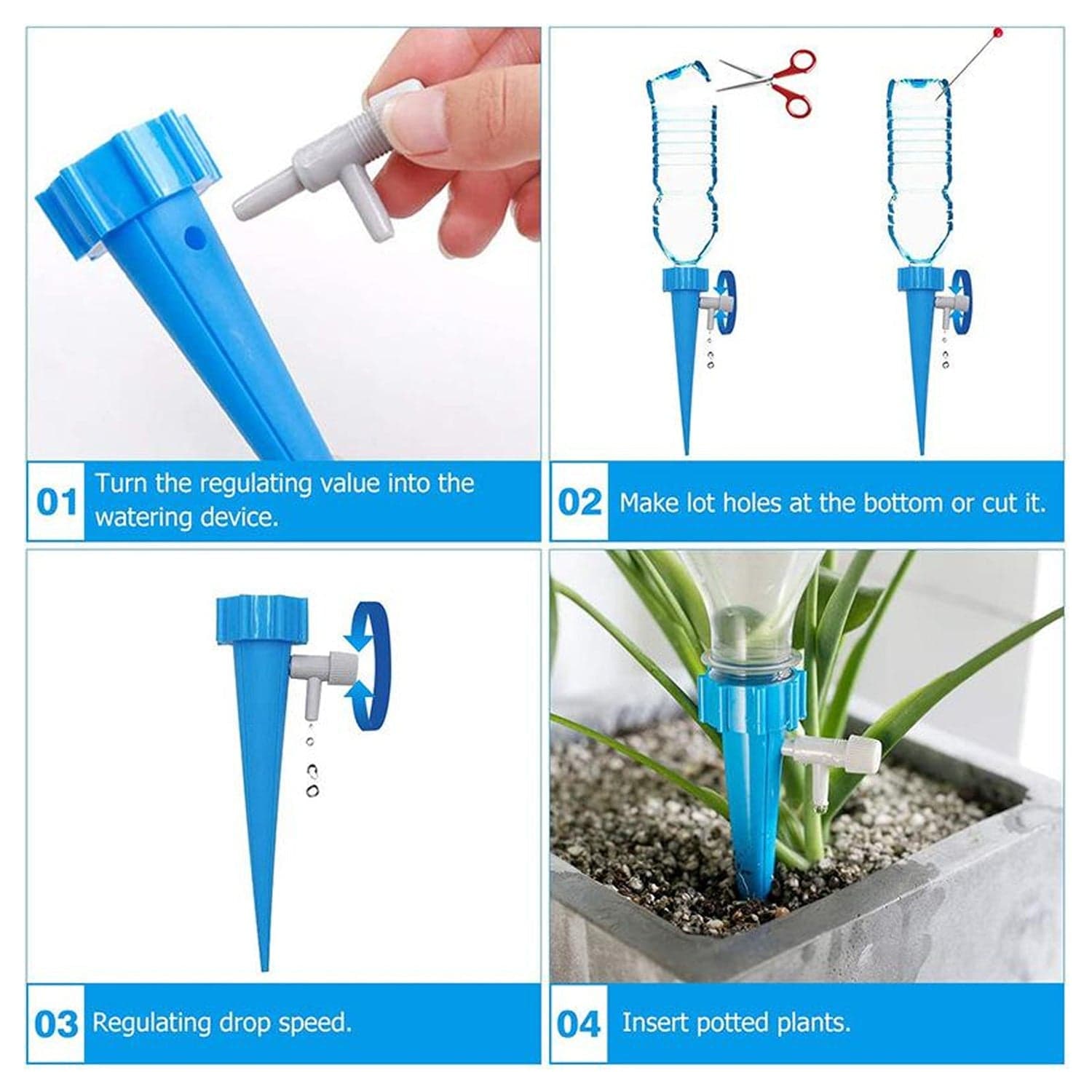Plant Watering Spikes Sprinkler Self Watering Spikes Water Dripper For Plants thumbnail 5