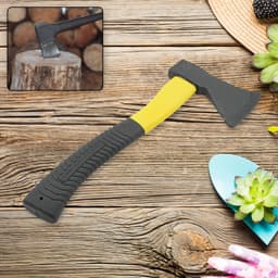 Gardening Tools Hatchet Axe Fiberglass Body Rubberized Handle Wood Cutting Axe