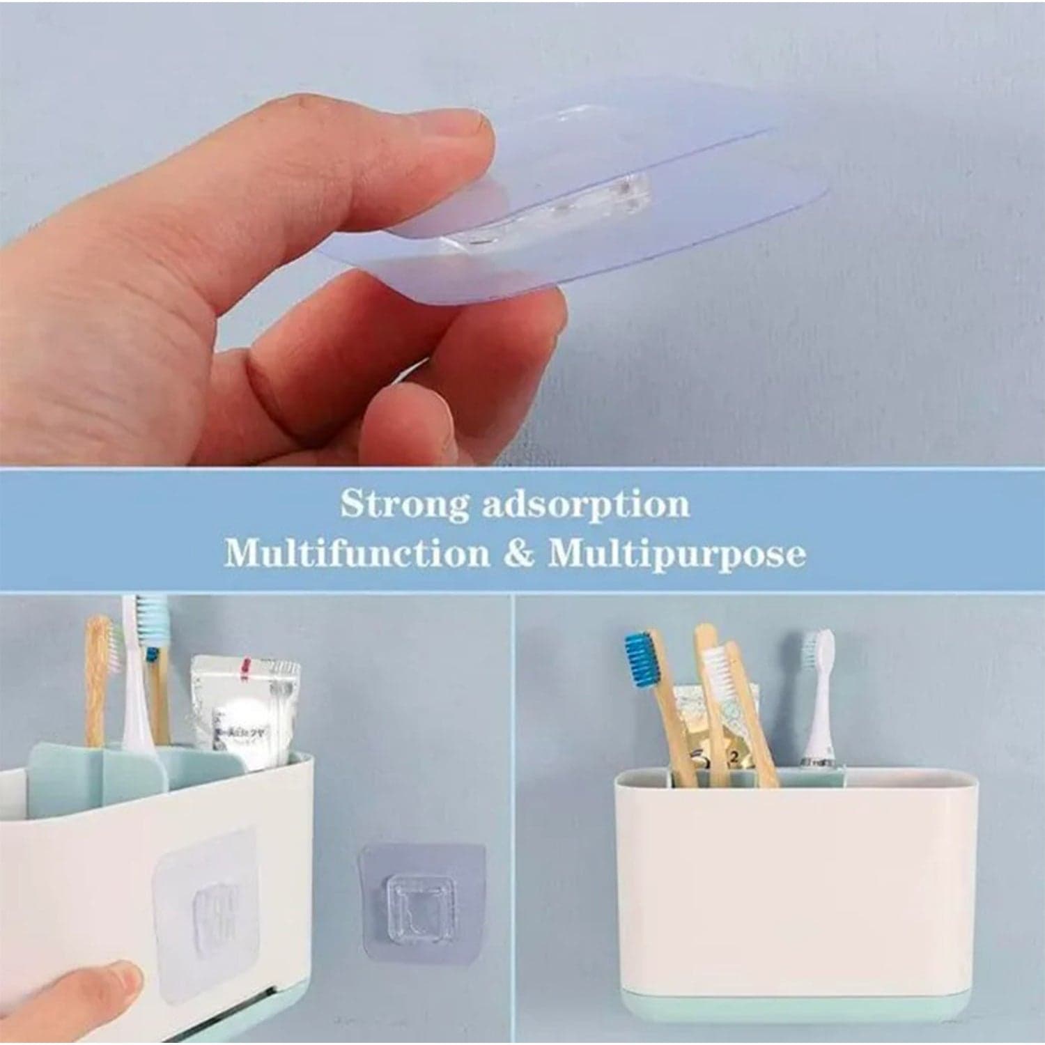 Transparent Adhesive Male Hook Used For Hanging Various Types Of Items (1Pc) thumbnail 2