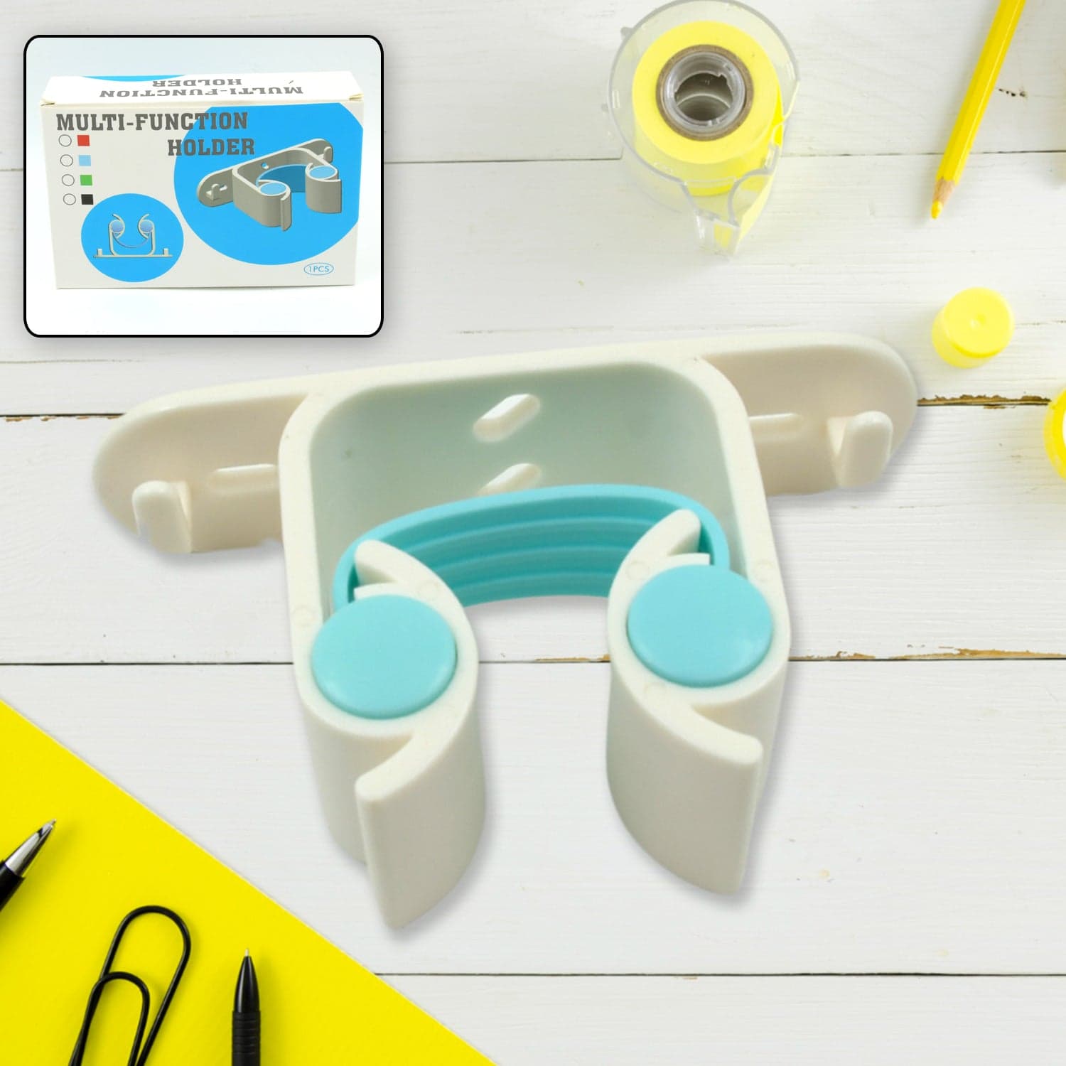 Multifunctional Holder With 4 Screw Wall Mounted Broom Organizer Cleaning Tools Holder Hanger thumbnail 3