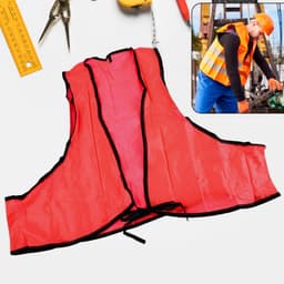 Economy PVC Safety Vest of Soft Vinyl, Tie Closure, High Visibility