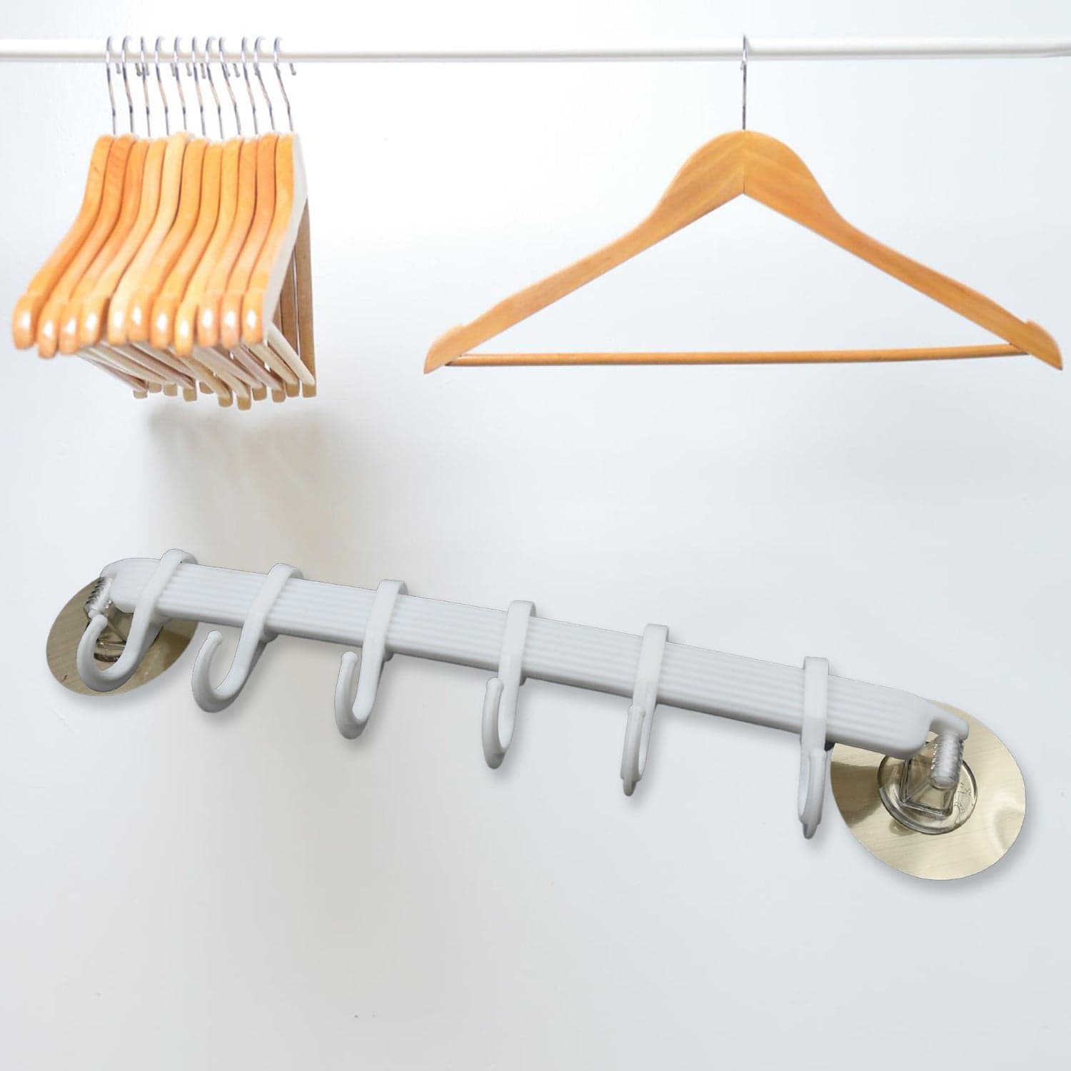 1pc bath towel hanger wall mount towel hanger wall towel shelf towel hanging rack kitchen towel holder towel hanging hook thumbnail 5