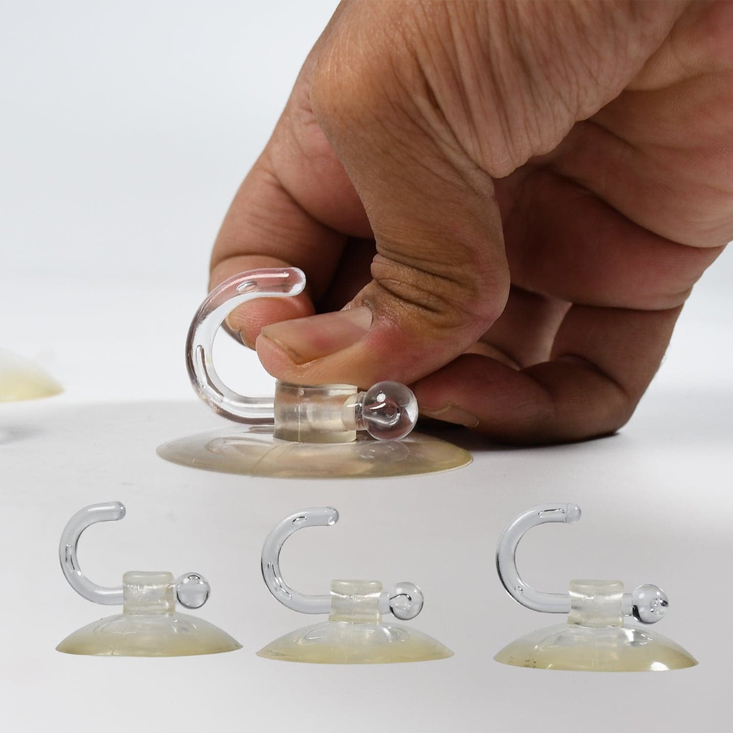 Transparent Rubber Vacuum Hangers for Bathroom, Kitchen, and Wall thumbnail 3