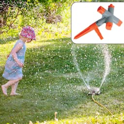 360° Rotating Garden Sprinkler of Adjustable 4-Arm Lawn Water Sprayer