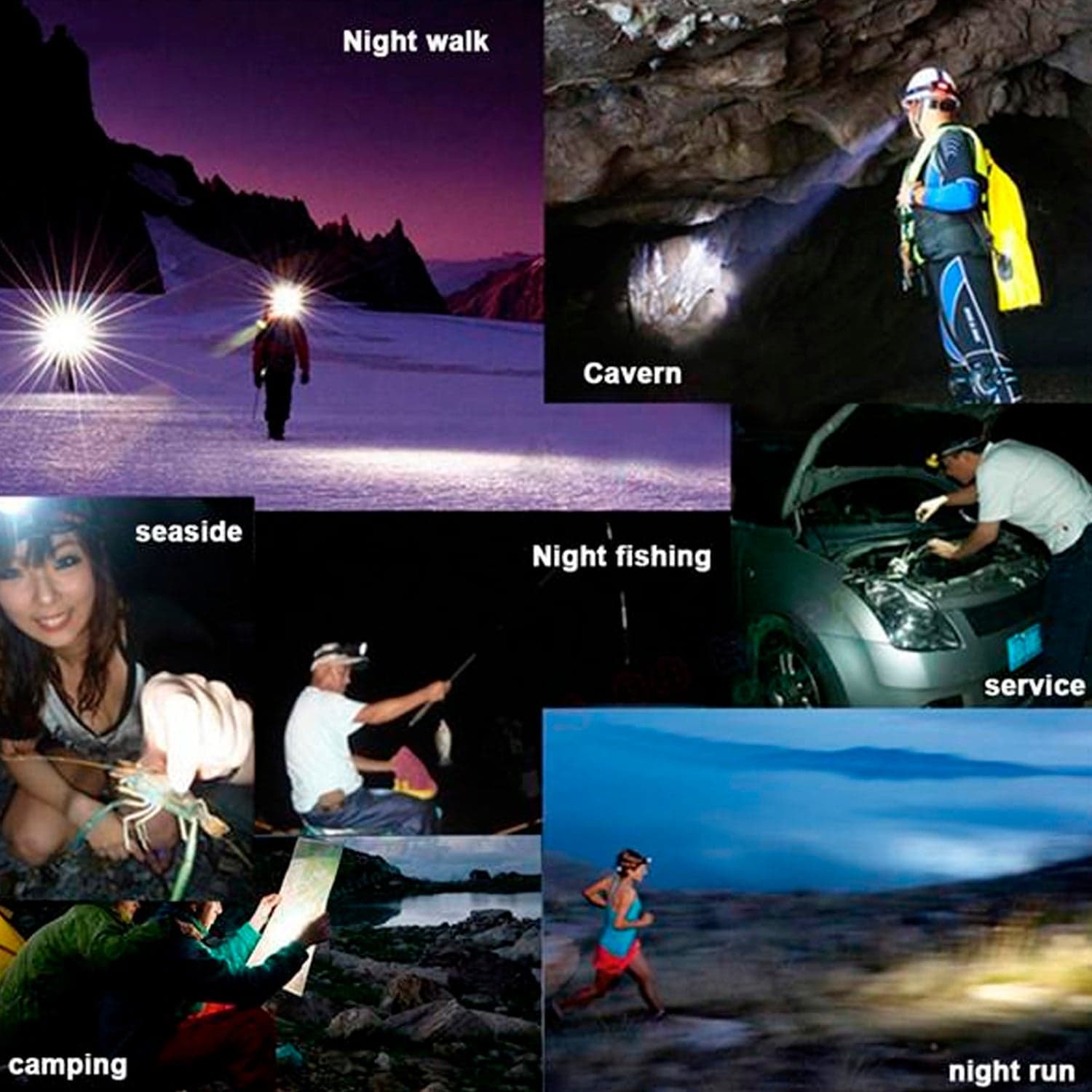 Head Lamp 15 Led Long Range Rechargeable Lamp Use For Camping, Hiking thumbnail 3