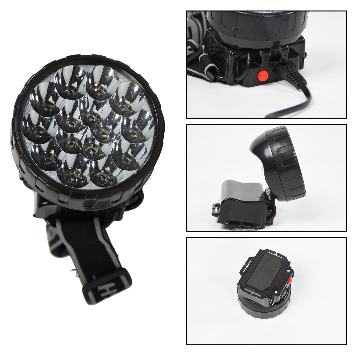 Head Lamp 15 Led Long Range Rechargeable Lamp Use For Camping, Hiking thumbnail 5