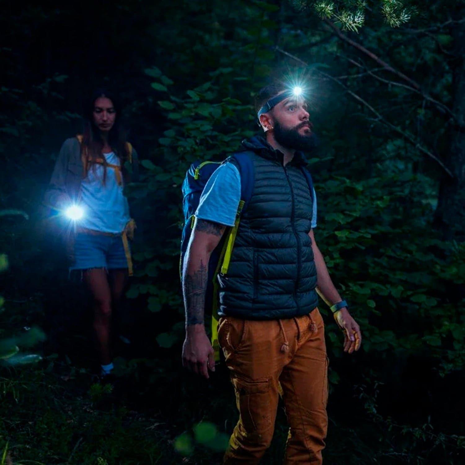 Head Lamp 15 Led Long Range Rechargeable Lamp Use For Camping, Hiking thumbnail 6