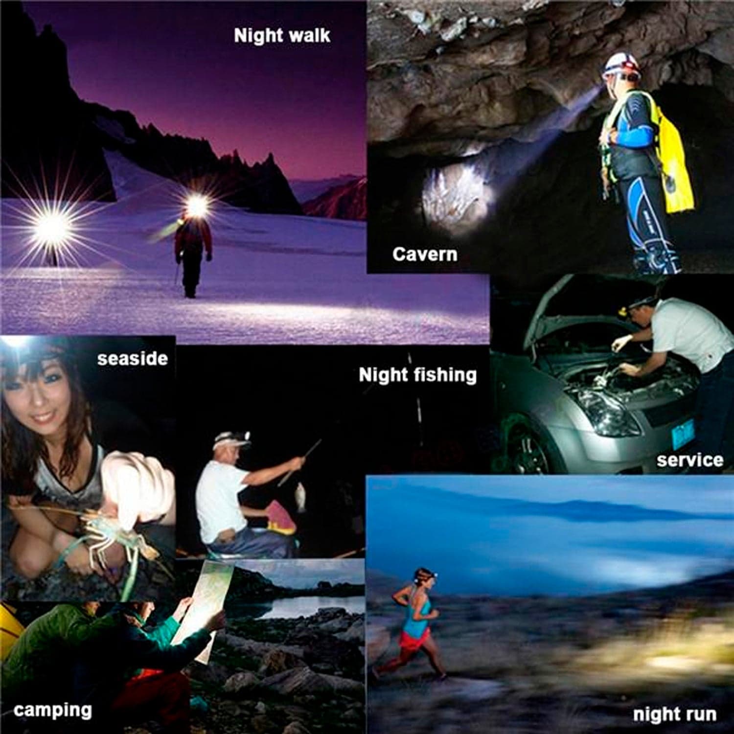 Head Lamp 9 Led Long Range Rechargeable Lamp Use For Farmers, Fishing thumbnail 3