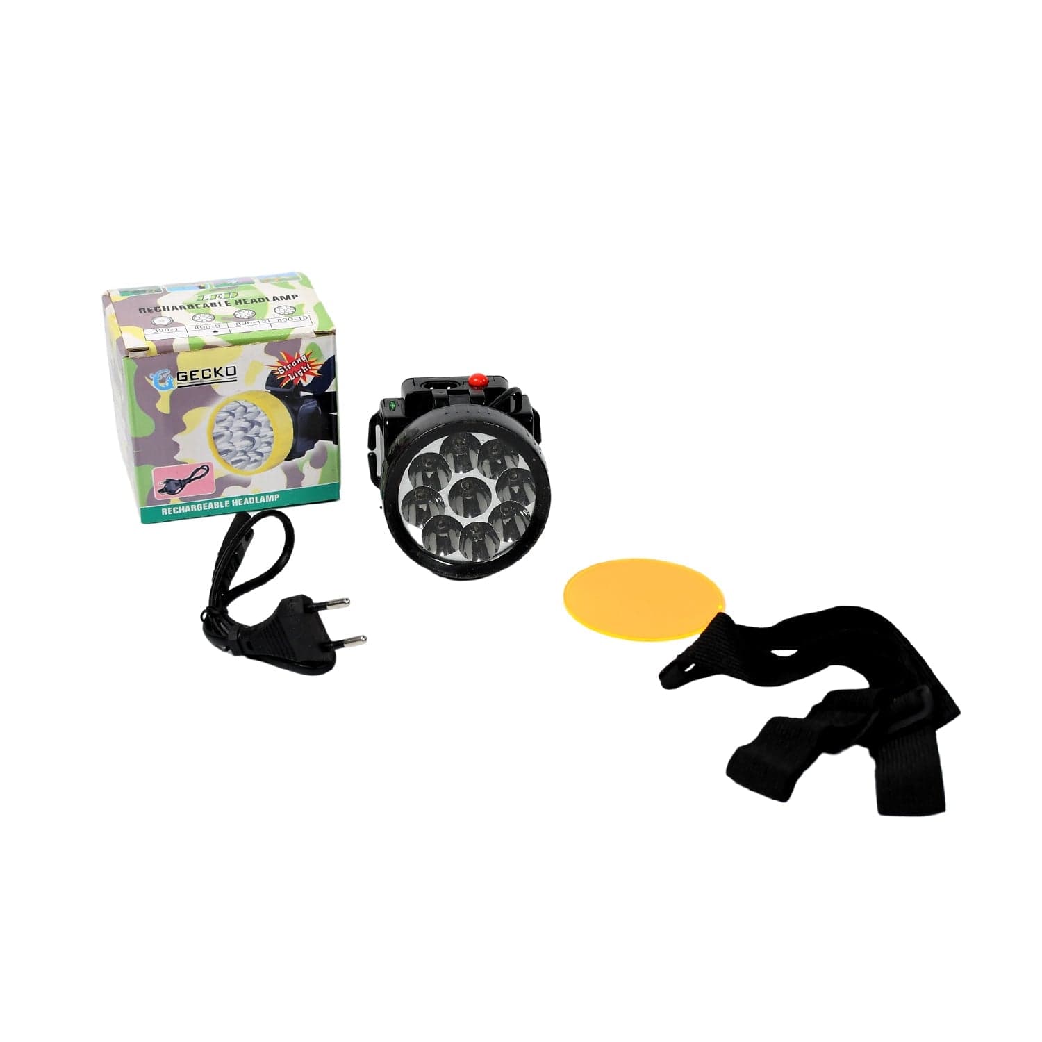 Head Lamp 9 Led Long Range Rechargeable Lamp Use For Farmers, Fishing thumbnail 4