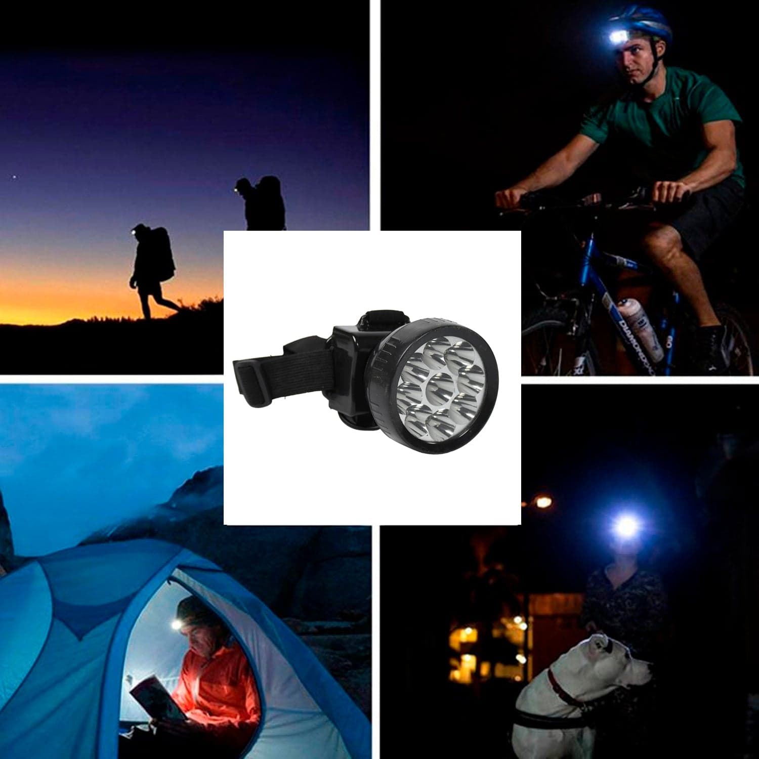 Head Lamp 9 Led Long Range Rechargeable Lamp Use For Farmers, Fishing thumbnail 5