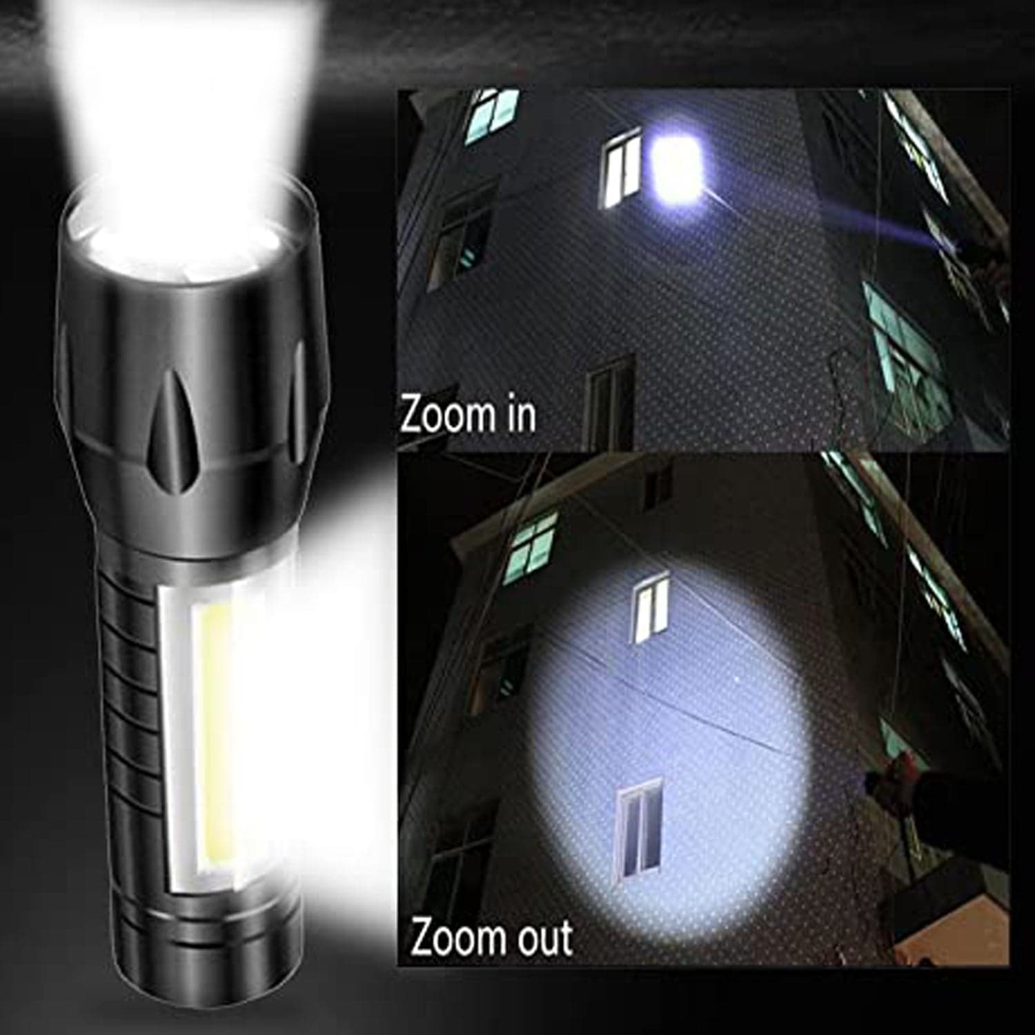 Mini Search Rechargeable LED Long Range Flashlight Emergency Light Torch thumbnail 3