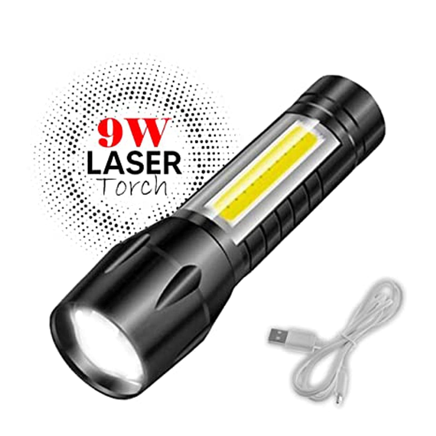 Mini Search Rechargeable LED Long Range Flashlight Emergency Light Torch thumbnail 4
