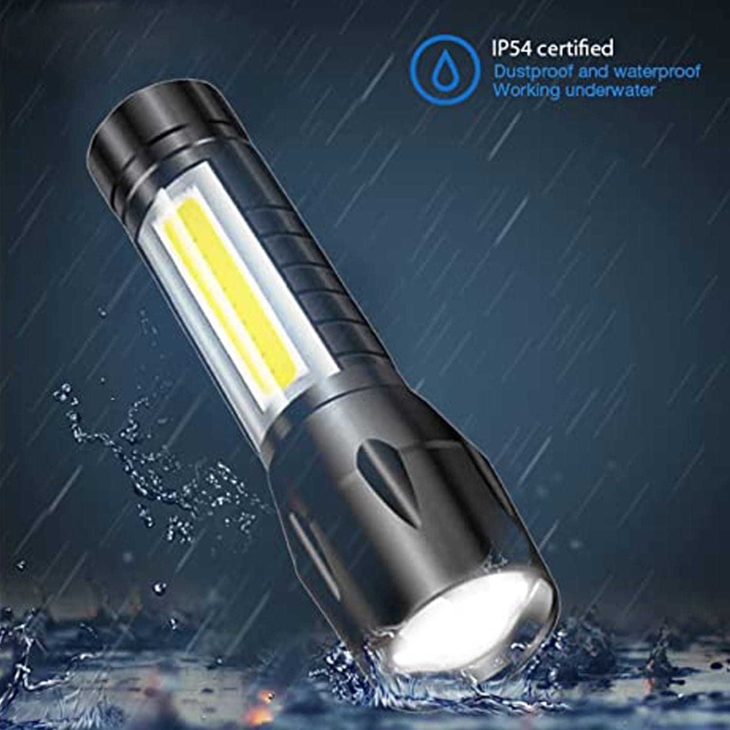 Mini Search Rechargeable LED Long Range Flashlight Emergency Light Torch thumbnail 6