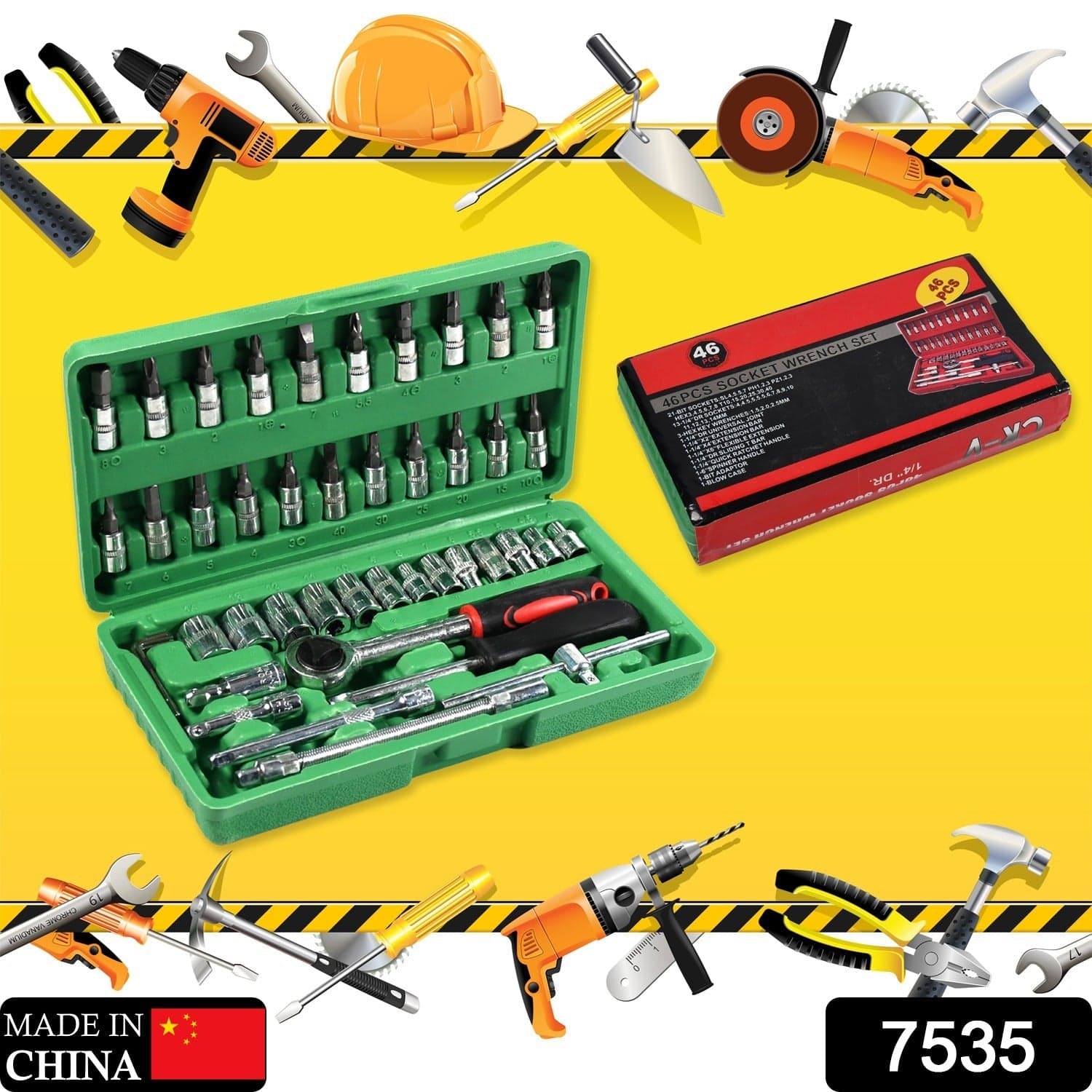 Mechanic 46pc Tool Kit Set High Quality Tool Kit thumbnail 2