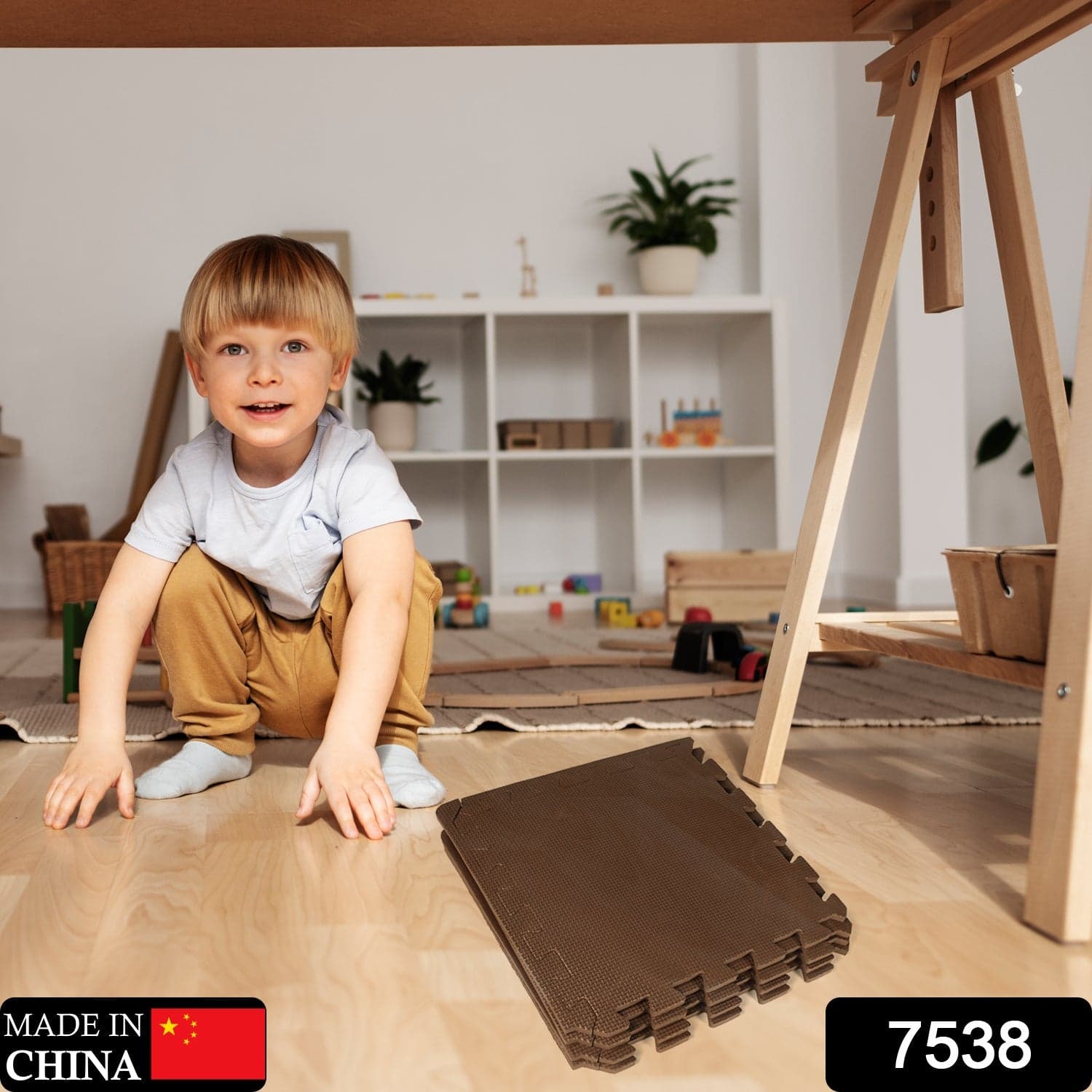 Puzzle Tile Floor Mats for Babies - Set of 4 thumbnail 2