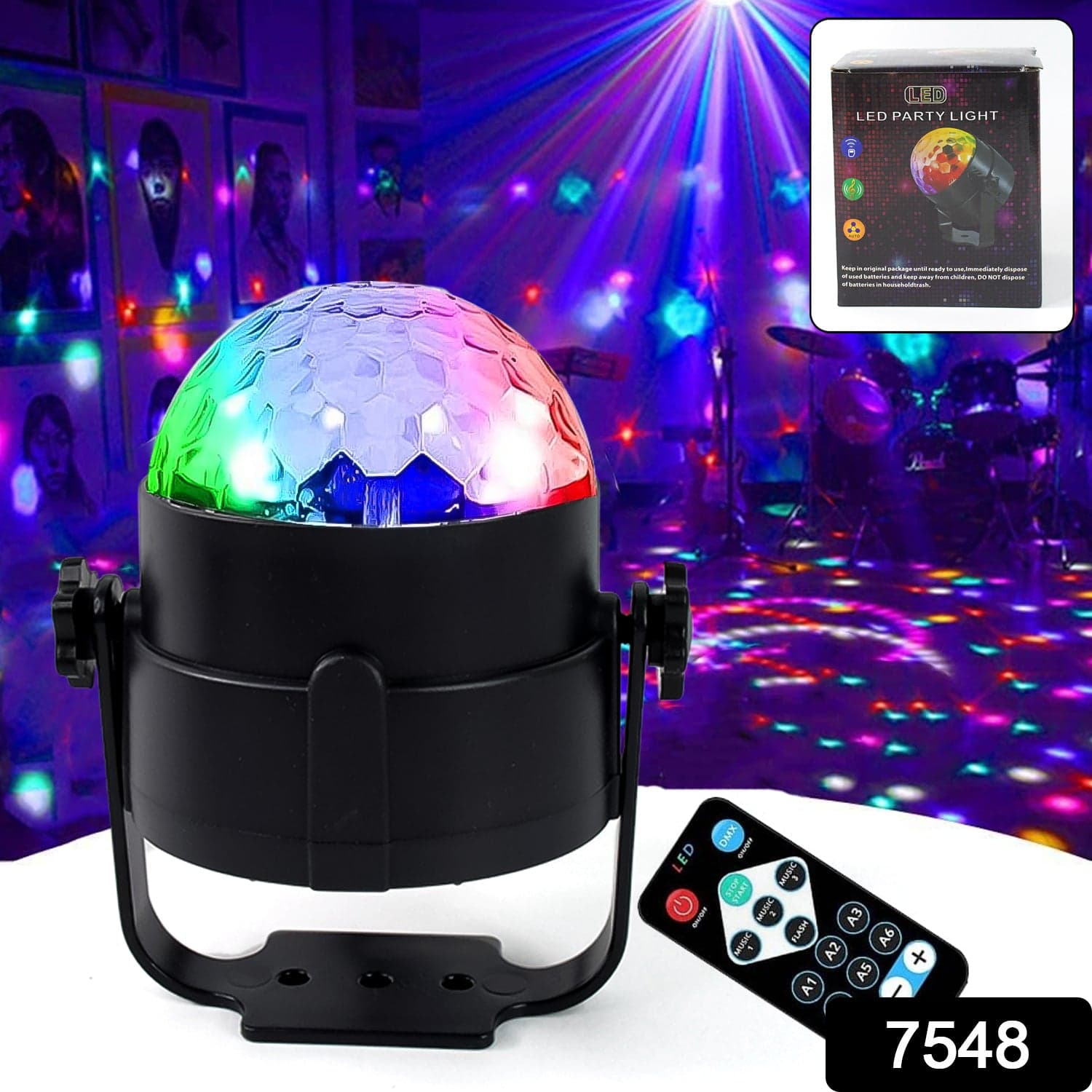 Party Lights Dj Stage Light Disco Ball Light Usb thumbnail 2