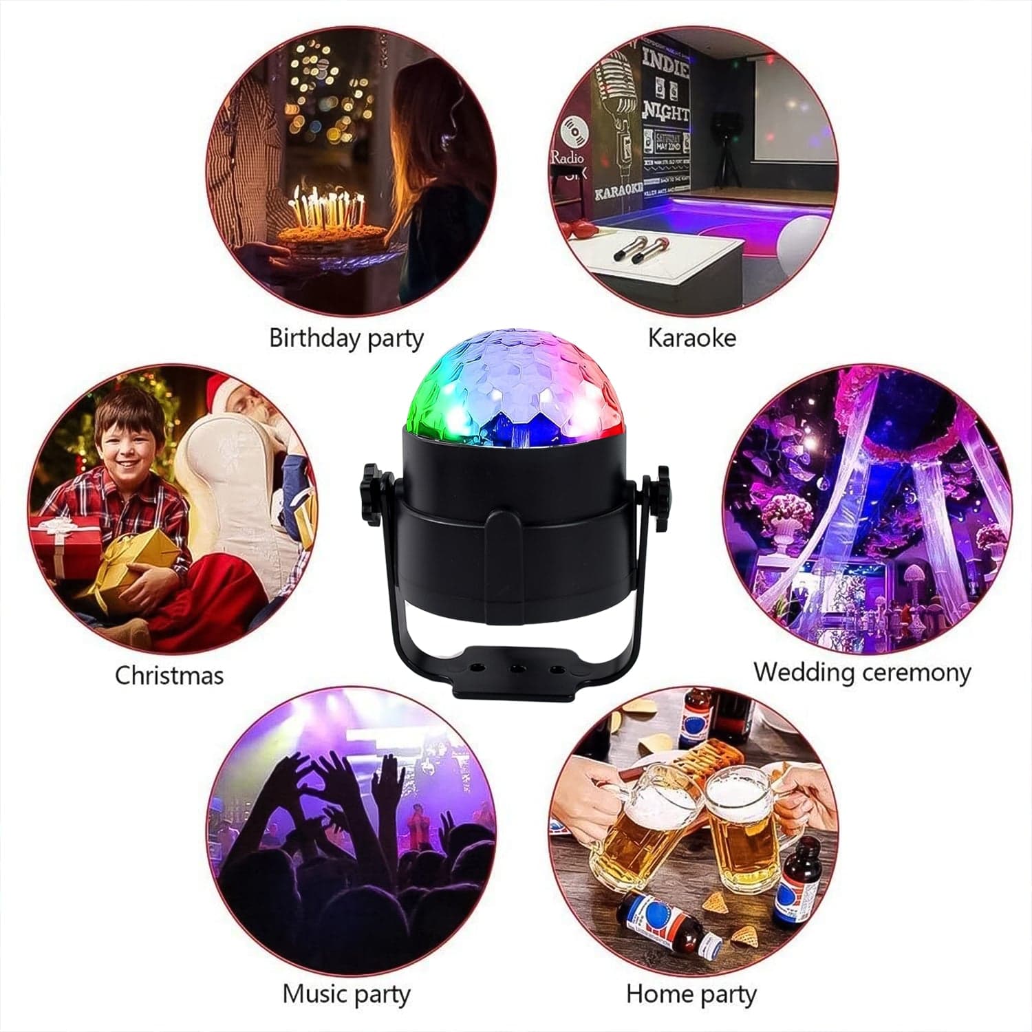 Party Lights Dj Stage Light Disco Ball Light Usb thumbnail 6