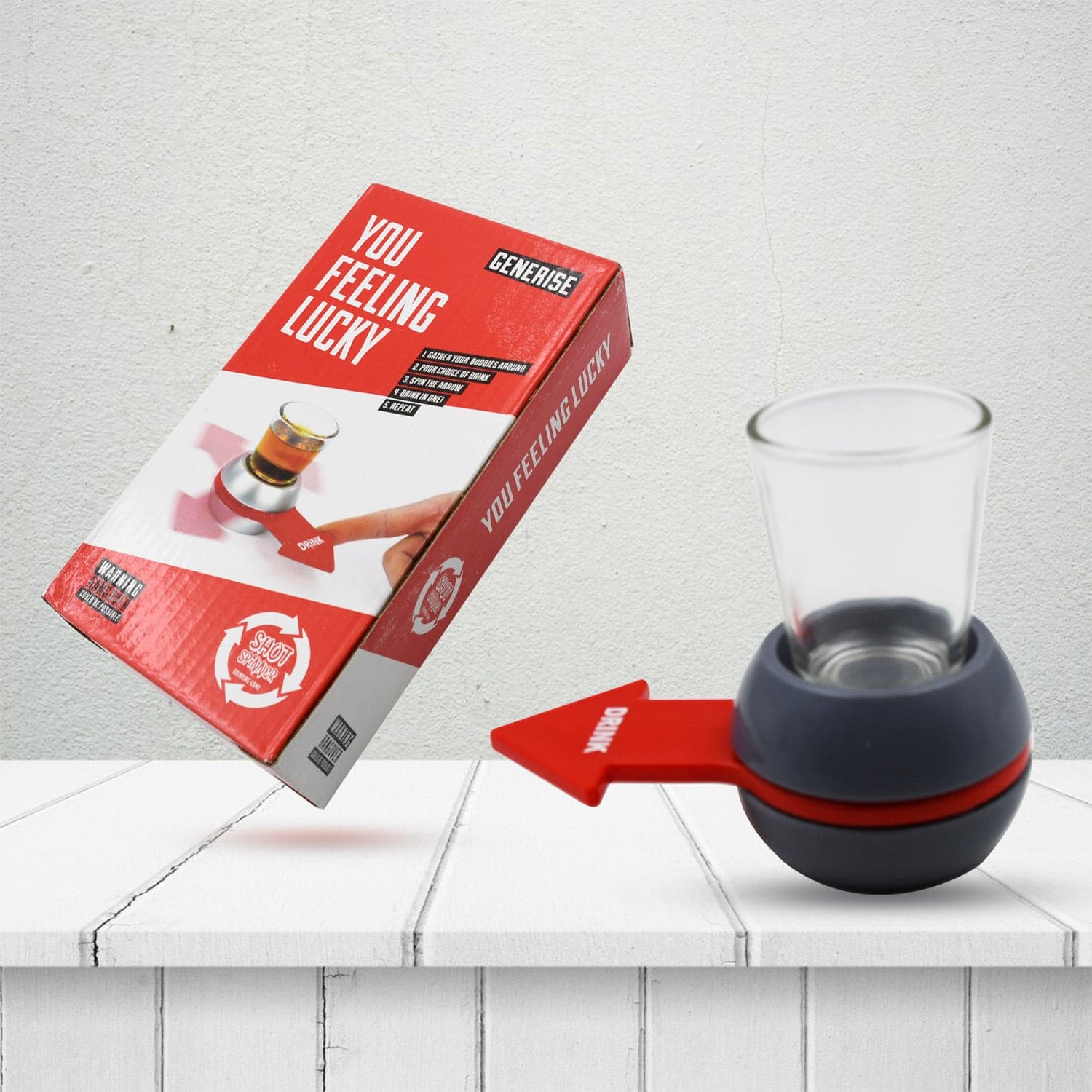 Shot Spinner Spin the Shot Fun Drinking Game Spin Shot Game Party Games for Adults Includes 1.7 oz Shot Glass thumbnail 1