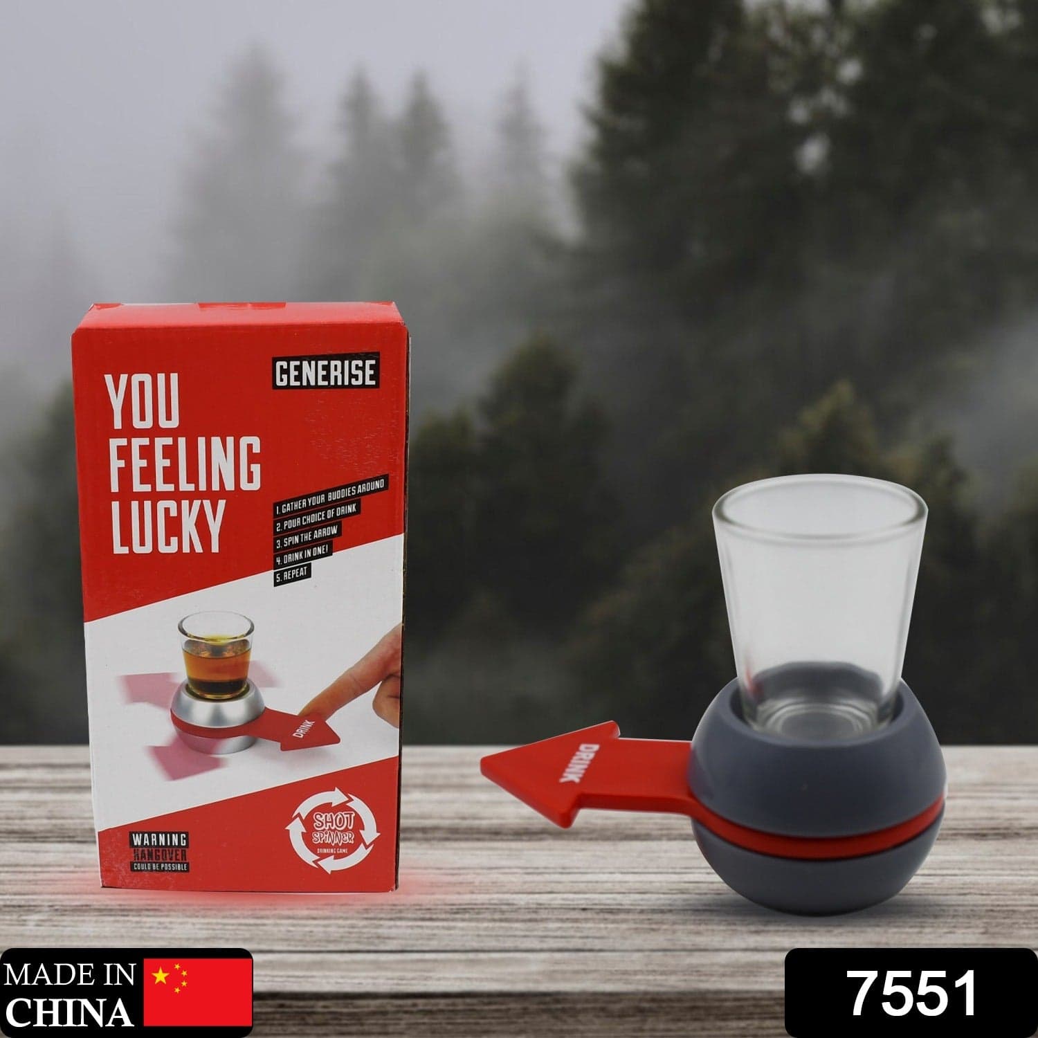 Shot Spinner Spin the Shot Fun Drinking Game Spin Shot Game Party Games for Adults Includes 1.7 oz Shot Glass thumbnail 2