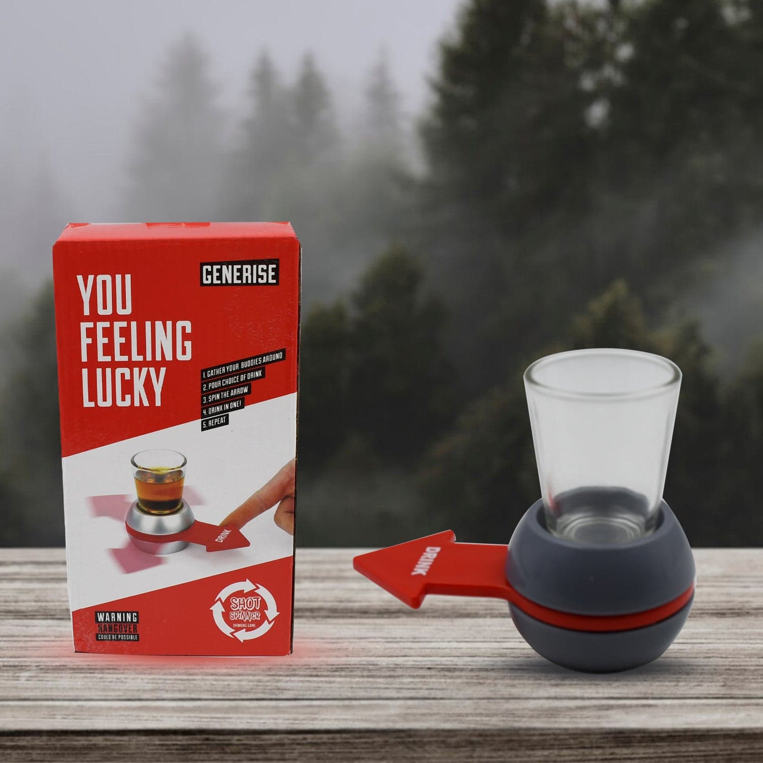 Shot Spinner Spin the Shot Fun Drinking Game Spin Shot Game Party Games for Adults Includes 1.7 oz Shot Glass thumbnail 3