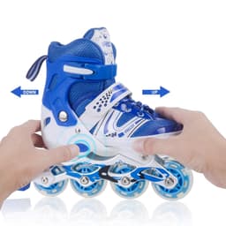 Inline Skates With Led Flashing Light Wheel With Adjustable Length Skate Premium High Quality Skates Pair (Roller Skate 