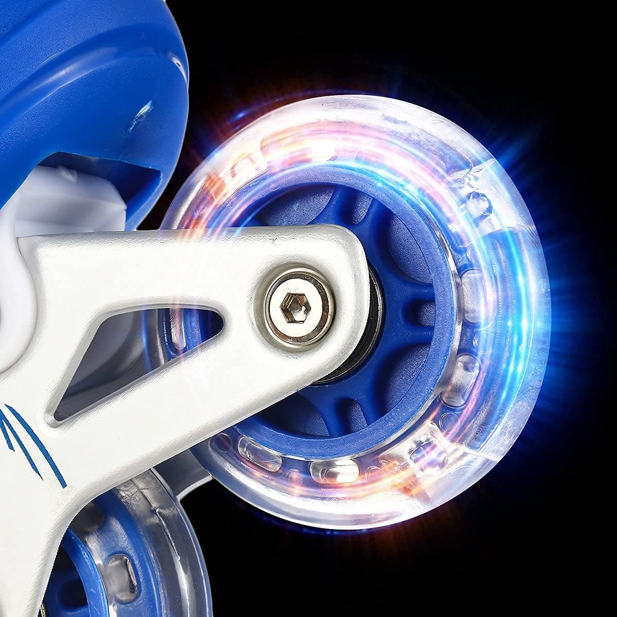 Inline Skates With Led Flashing Light Wheel With Adjustable Length Skate Premium High Quality Skates Pair (Roller Skate  thumbnail 6